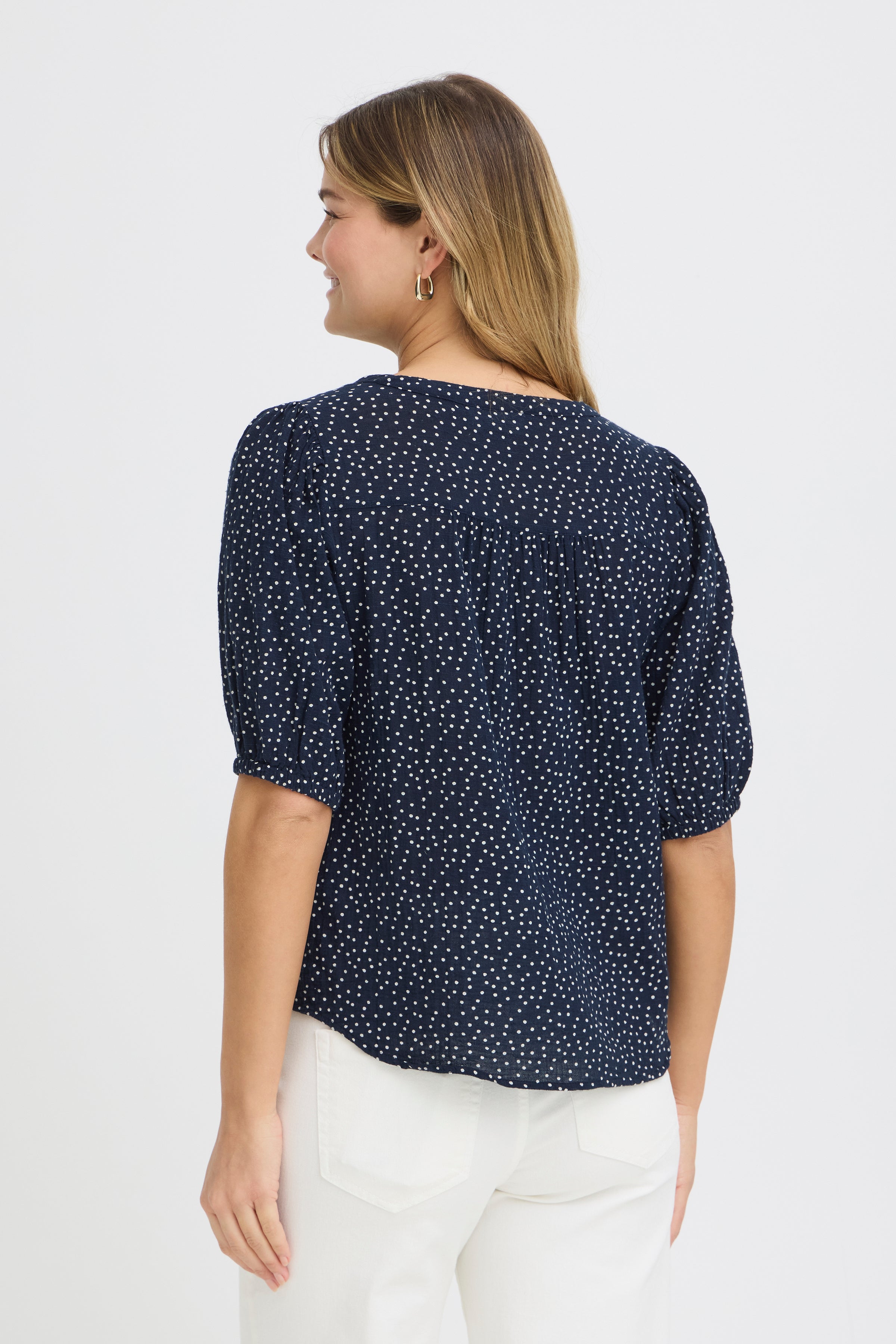 Fransa Bobbi Bluse 1 Prikker Blå