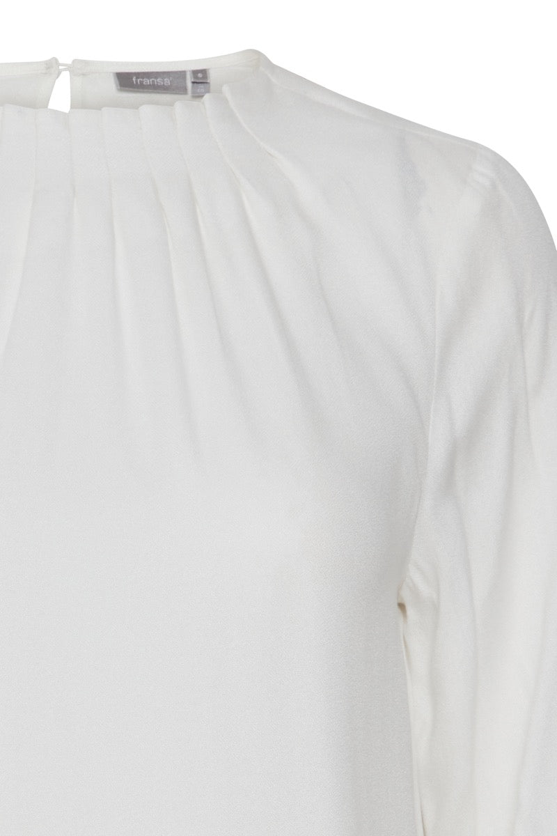 Fransa Zuri Bluse 1 Blanc de Blanc Hvid