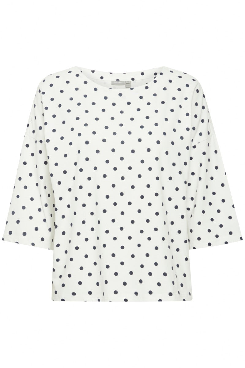 Fransa Siva T Shirt 3 Hvid Prikker