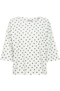 Fransa Siva T Shirt 3 Hvid Prikker