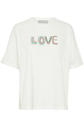 Fransa Koko T-shirt 1 Love Print Blanc Hvid
