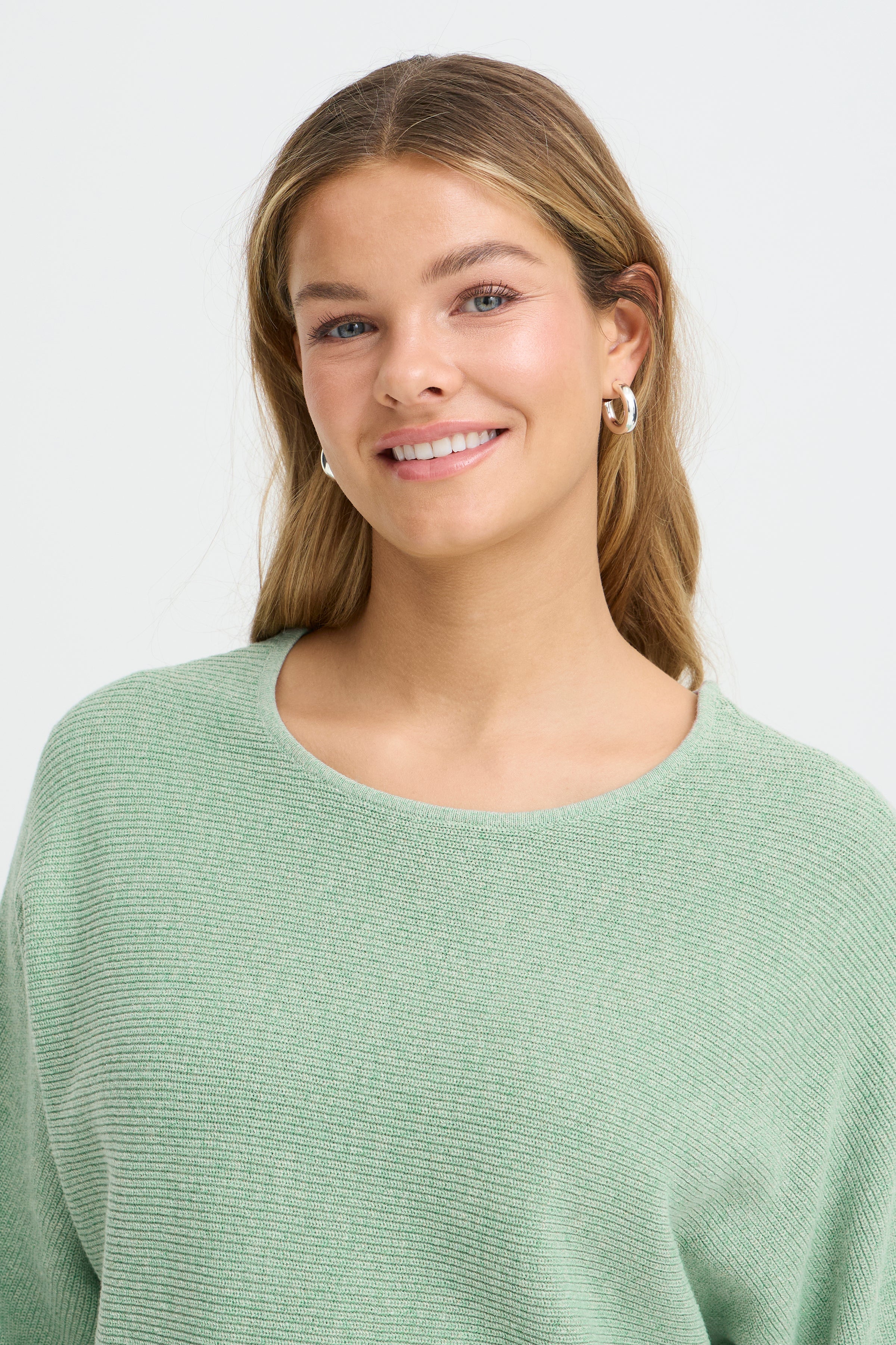 Fransa Sinja Pullover 1 Creme De Menthe Grøn