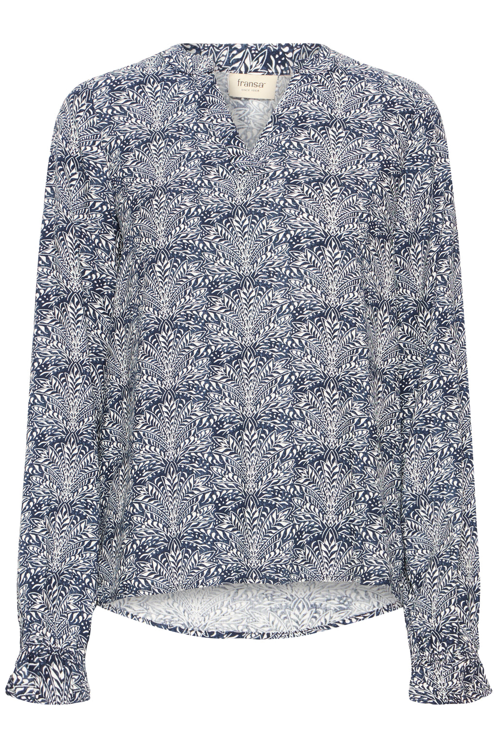 Fransa Flowy 3 Bluse Night Whisper Blå