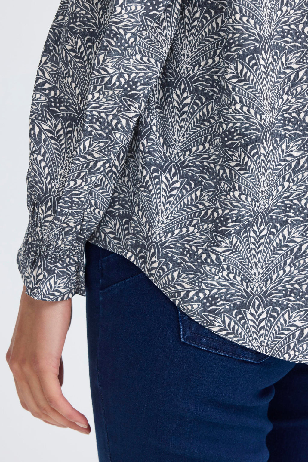 Fransa Flowy 3 Bluse Night Whisper Blå