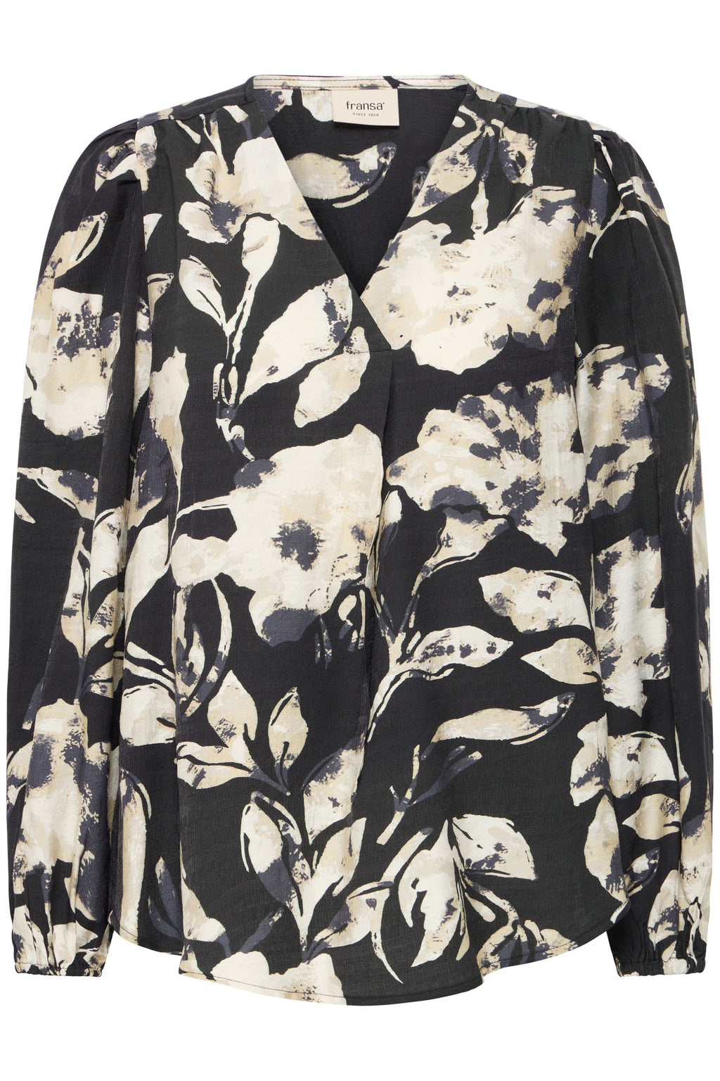 Fransa Ariana Bluse 4 Blomstret Sort