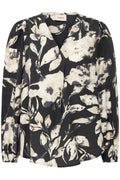 Fransa Ariana Bluse 4 Blomstret Sort