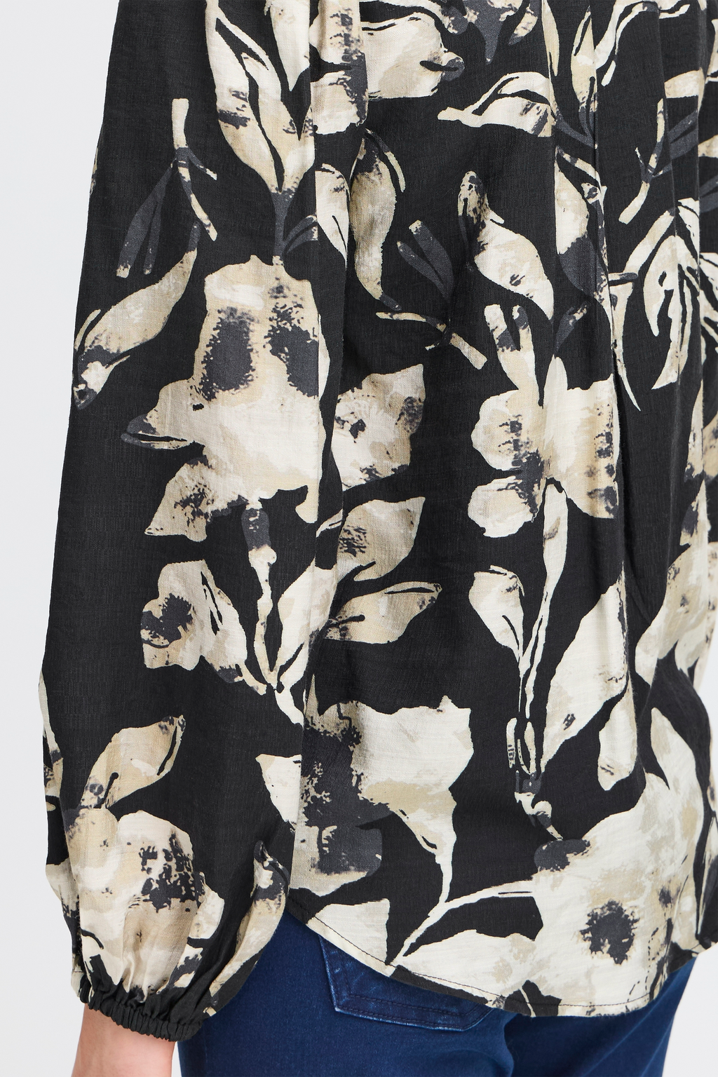 Fransa Ariana Bluse 4 Blomstret Sort