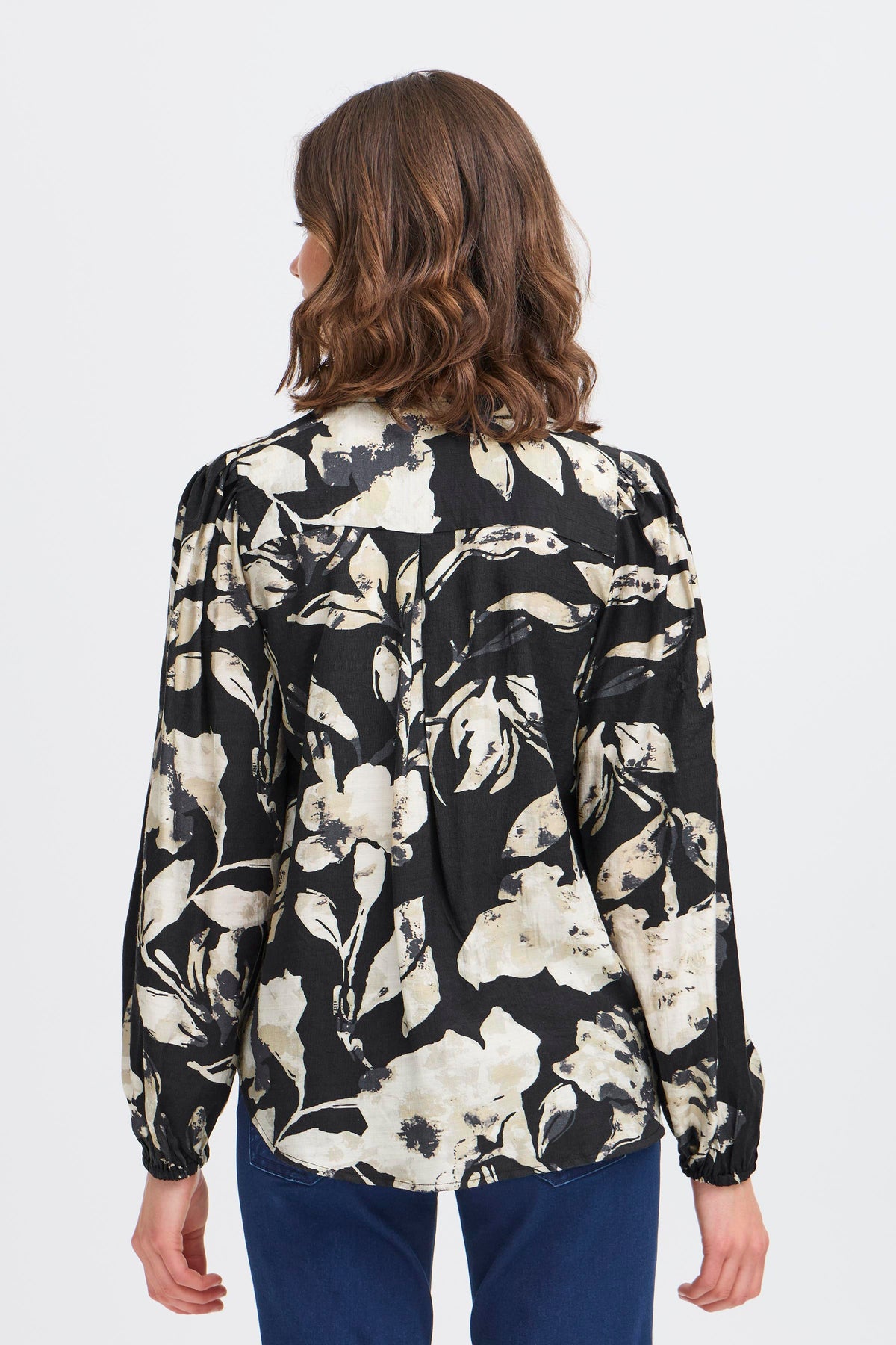 Fransa Ariana Bluse 4 Blomstret Sort