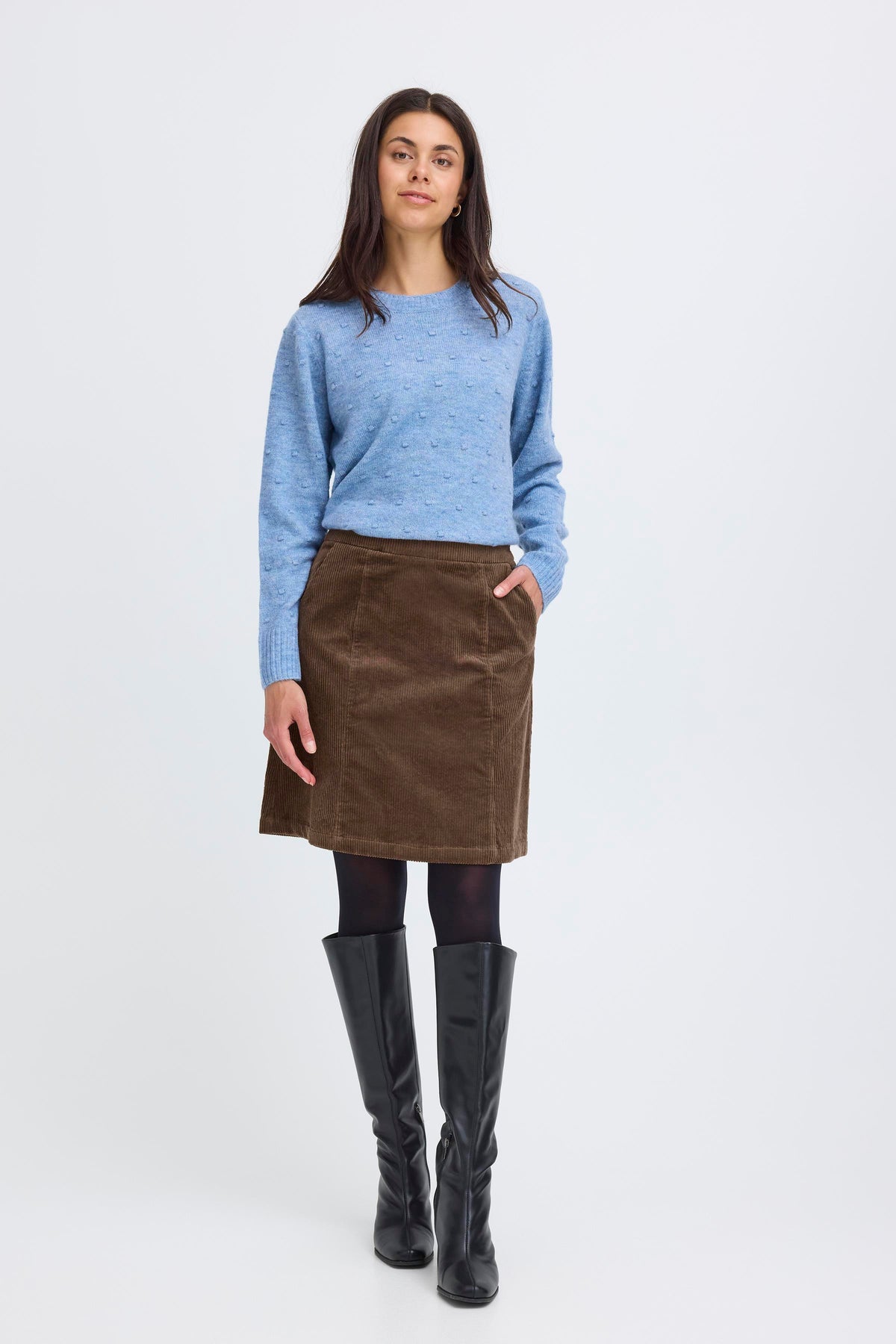Fransa Mitty Nederdel 1 Rain Drum Brun