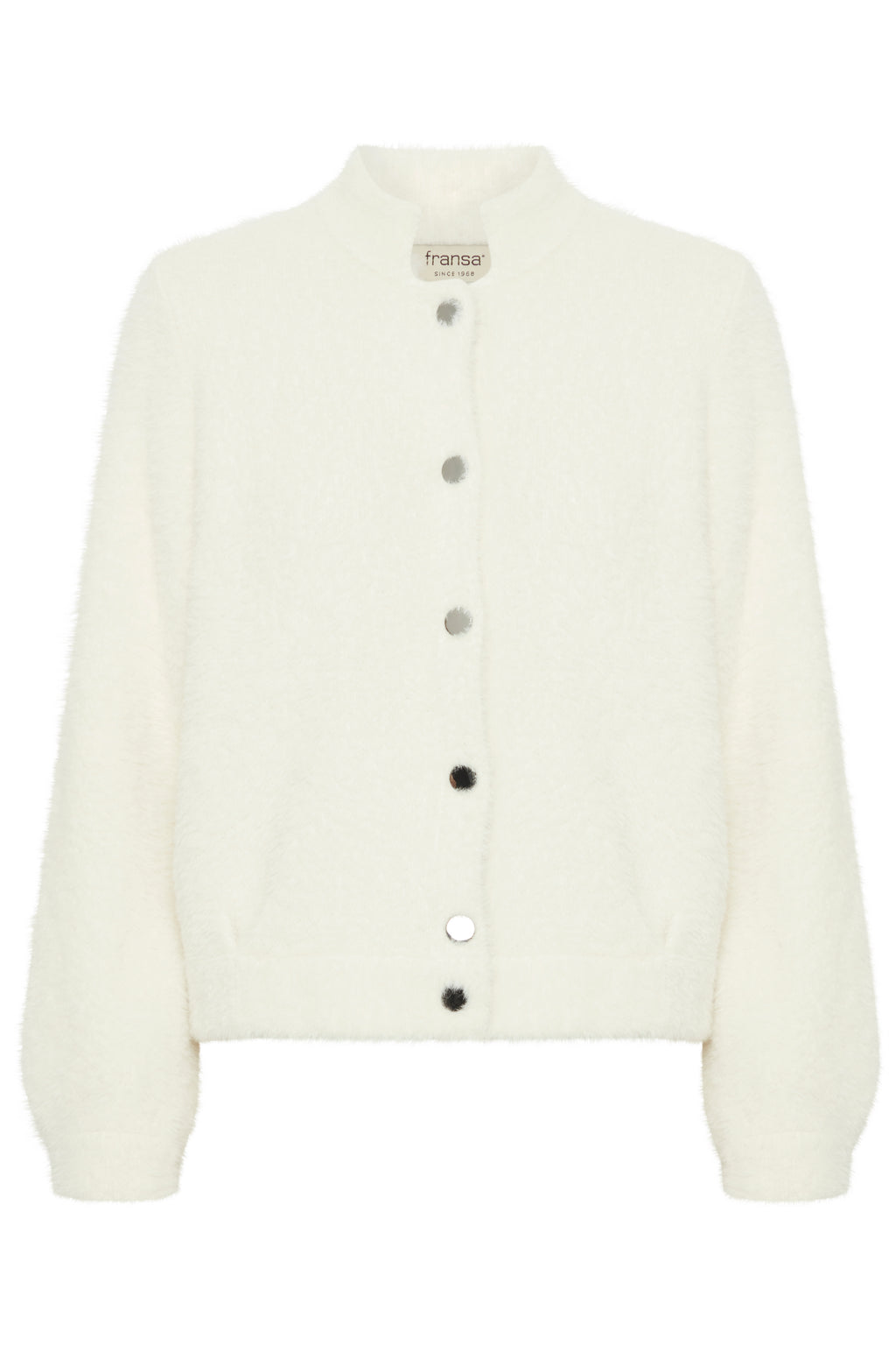 Fransa Reese 1 Cardigan Birch Hvid