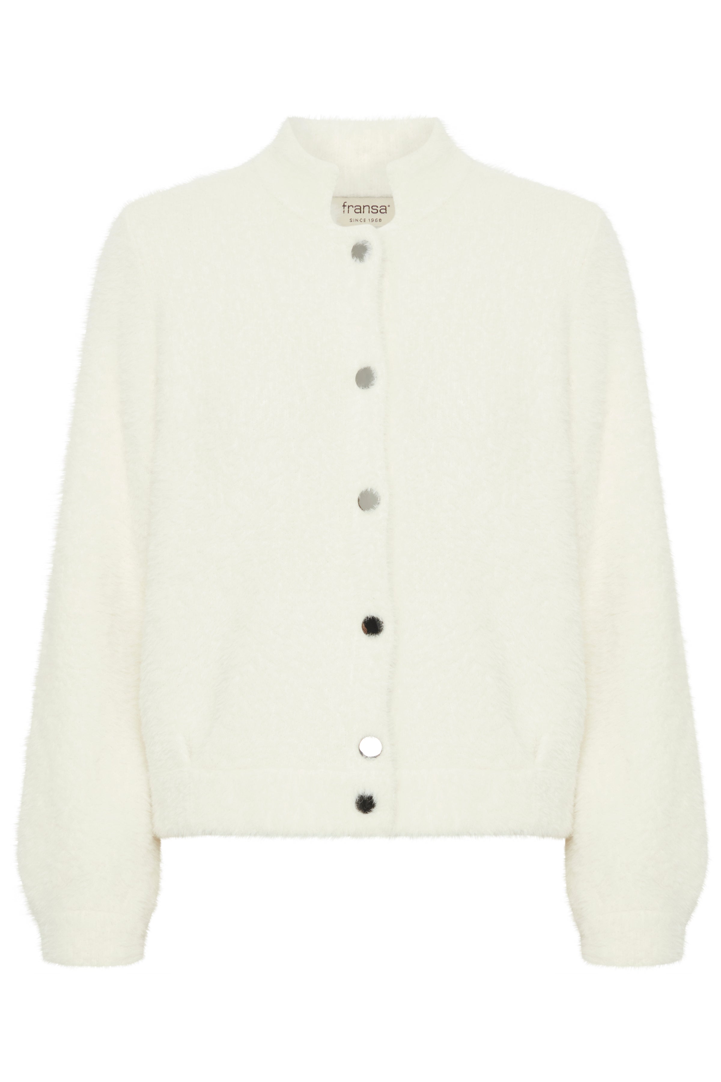 Fransa Reese 1 Cardigan Birch Hvid
