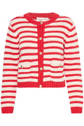 FRANSA Belinda Cardigan Beige Rød