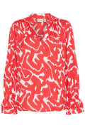 Fransa Dottle Bluse 1 Poinsettia Rød