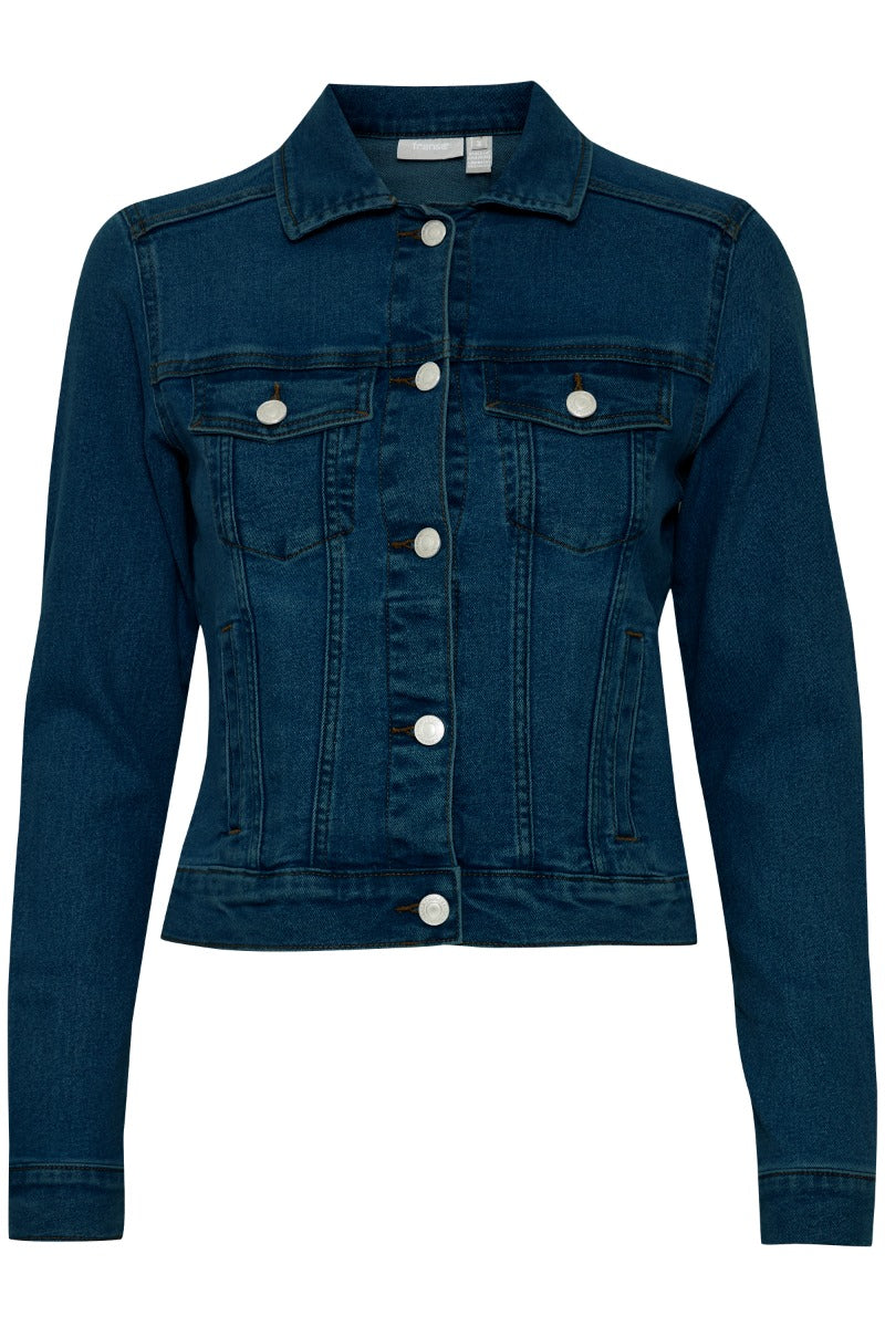 Fransa Denima Jakke 1 Dark Blå Denim