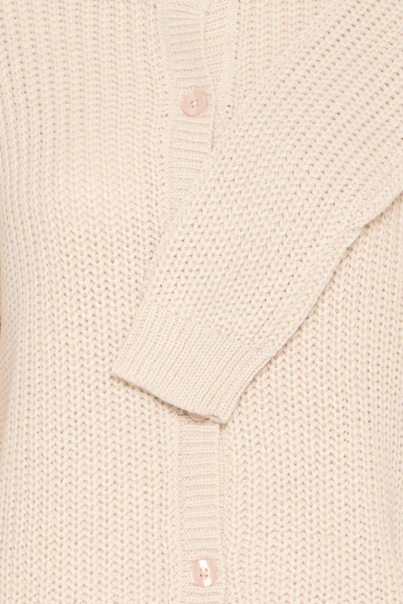Fransa Erni Cardigan 1 Limestone Melange