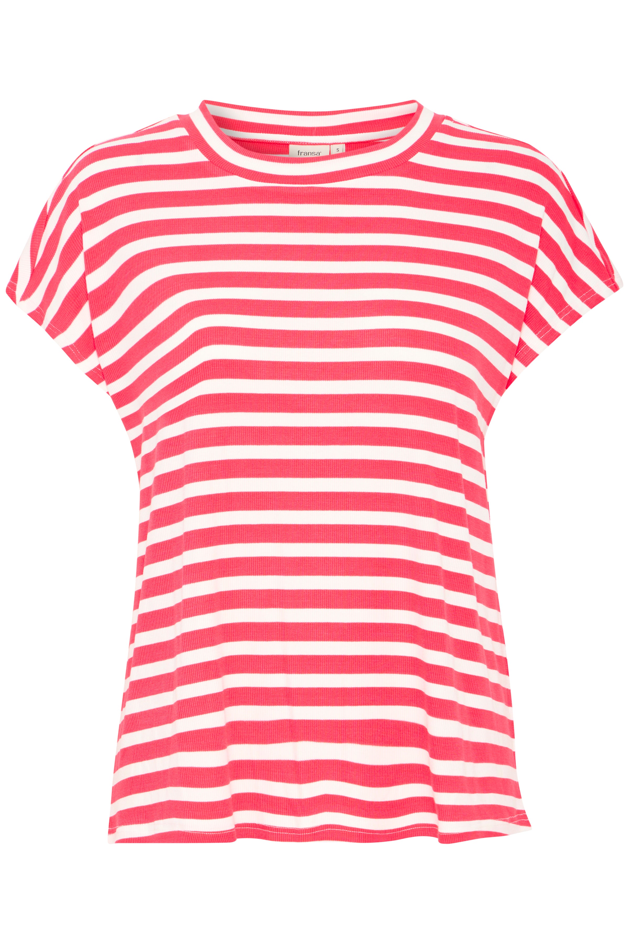 Fransa Cano 1 T-shirt Stribet Teaberry Rød