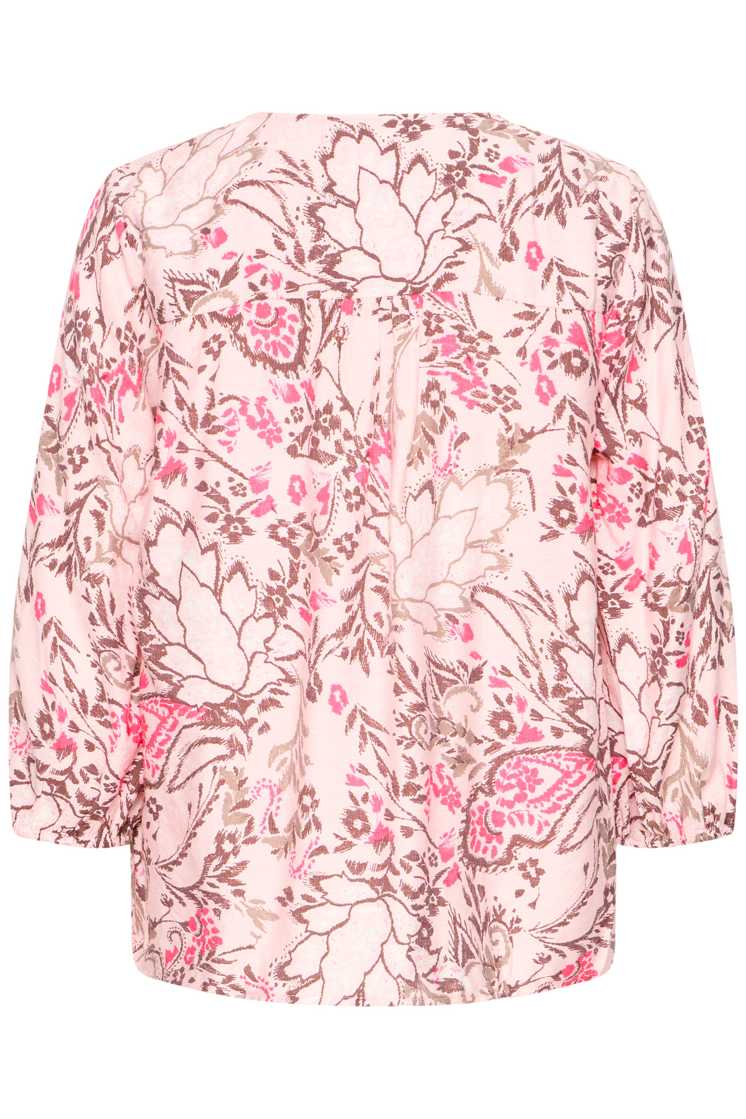 Fransa Ariana Bluse 6 Femi Bouquet Lotus Blomster Lyserød