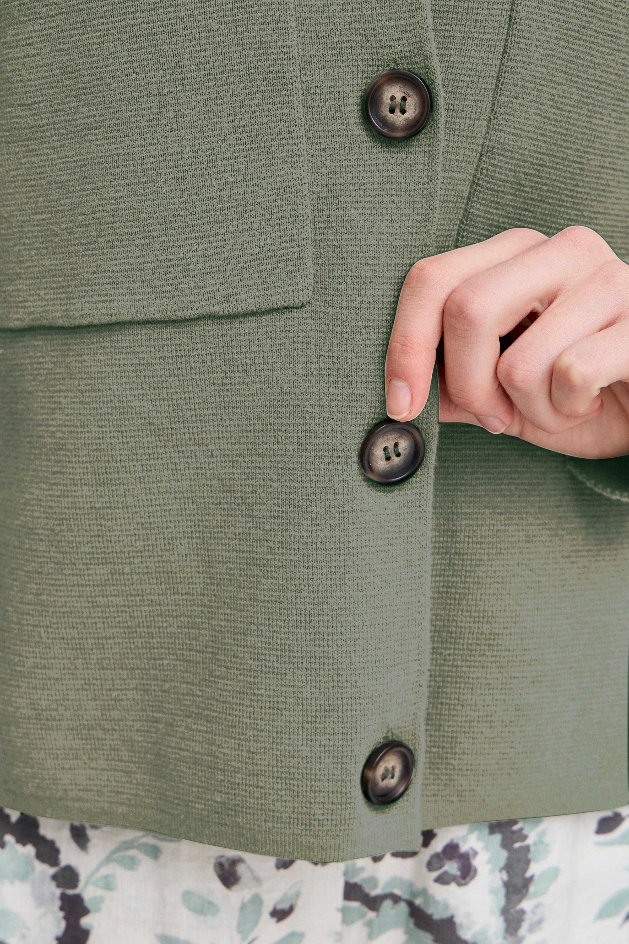 Fransa Ita 1 Cardigan Agave Grøn