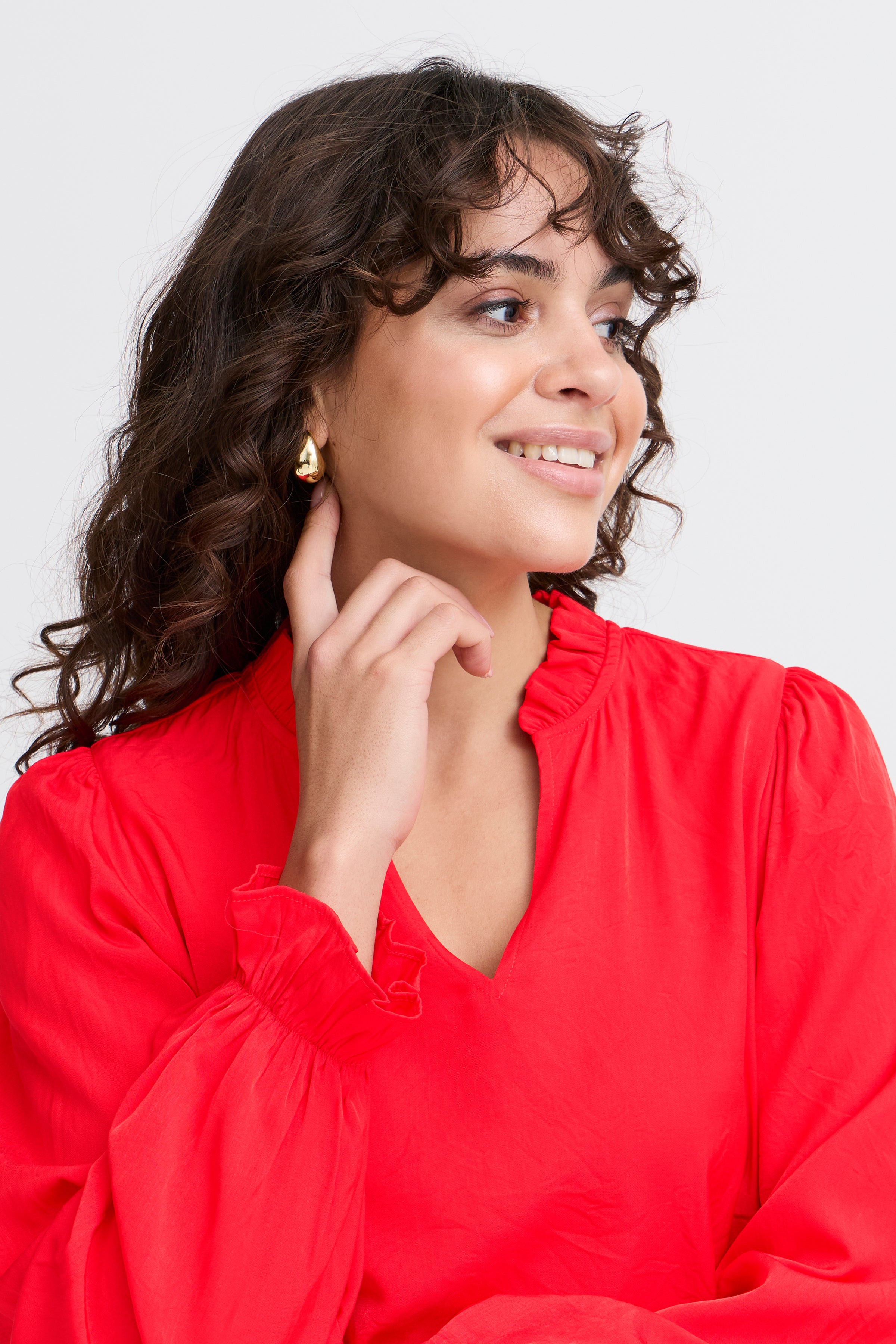 Fransa Diana 1 Bluse Poinsettia Rød