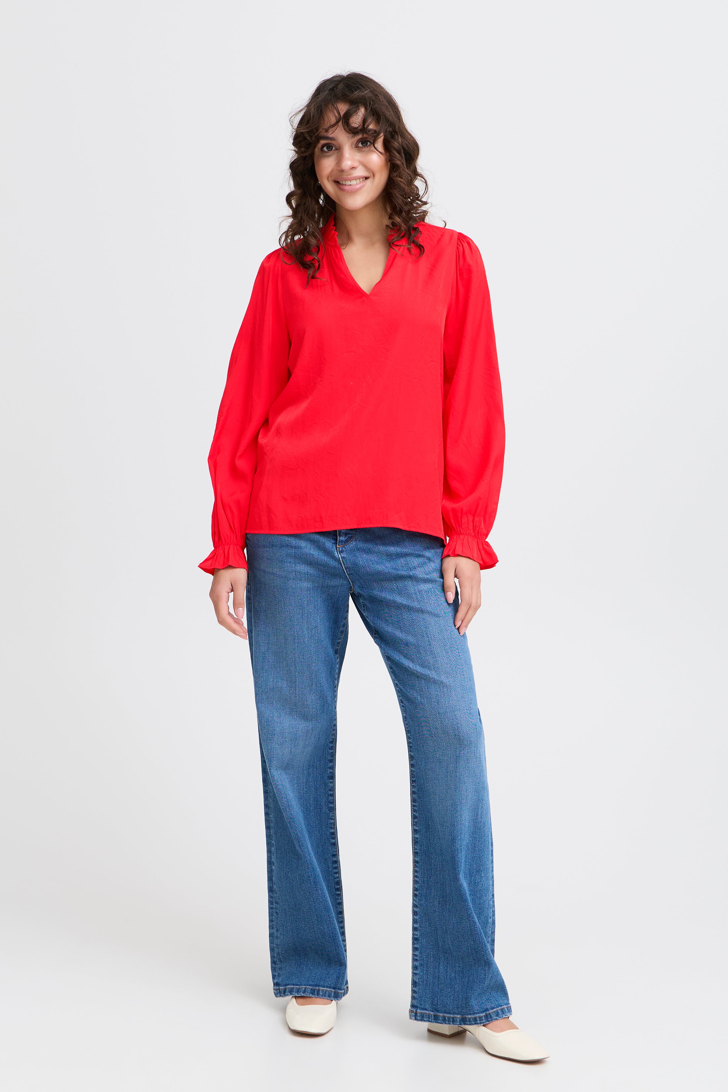 Fransa Diana 1 Bluse Poinsettia Rød