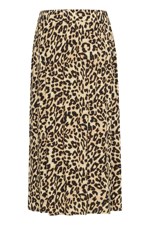 Fransa Ease 2 Nederdel Leopard Brun