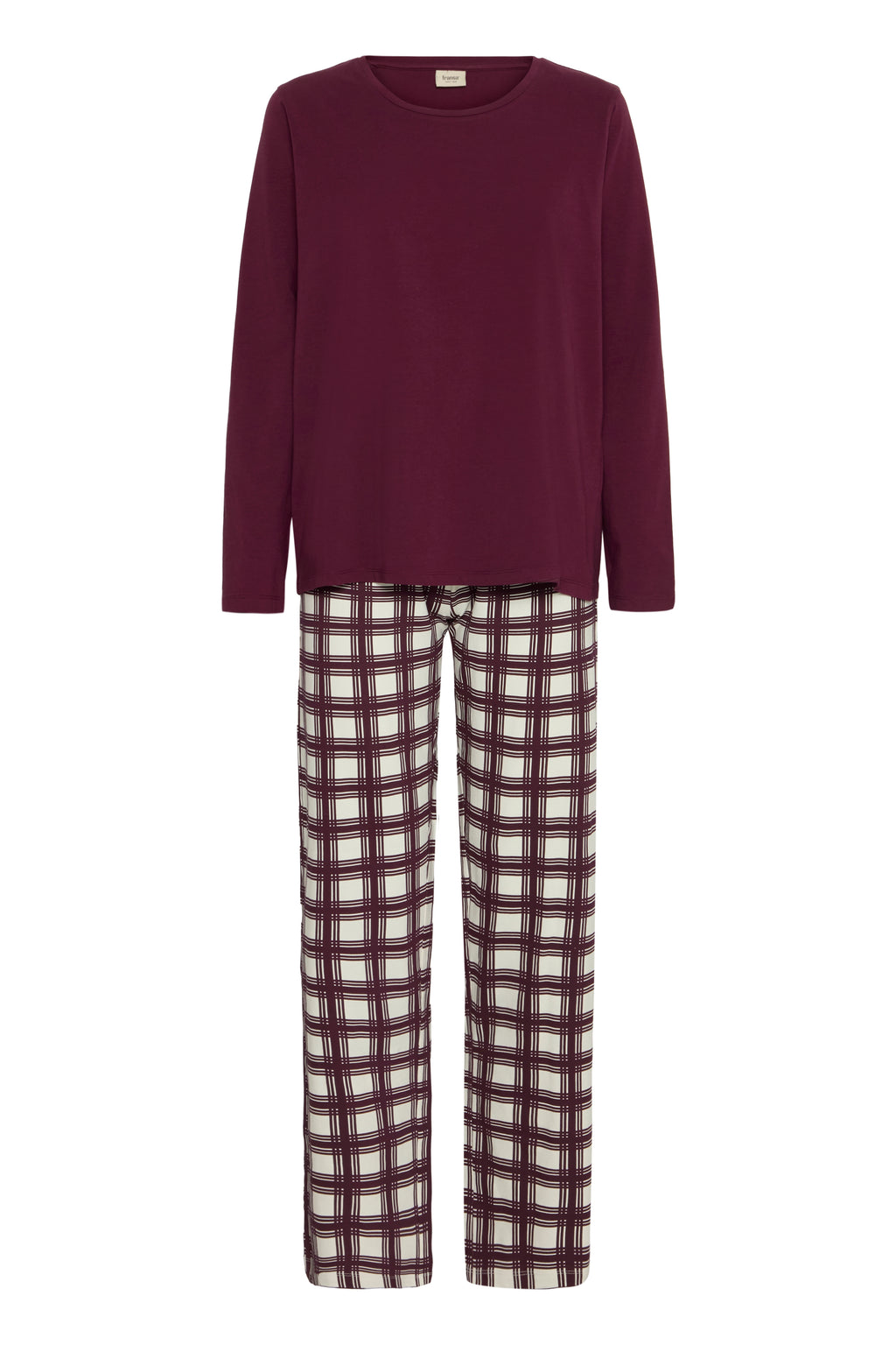 Fransa KAFI 1 Relax Sæt Bluse Buks Poinsettia Brun