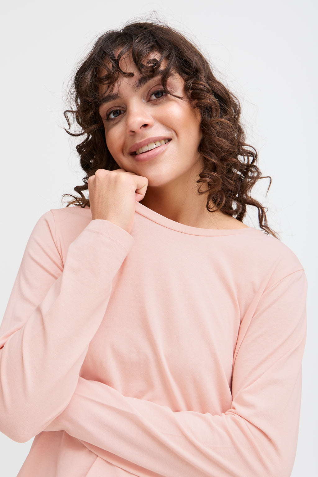 Fransa KAFI 1 Relax Sæt Bluse Buks Smoke Rosa