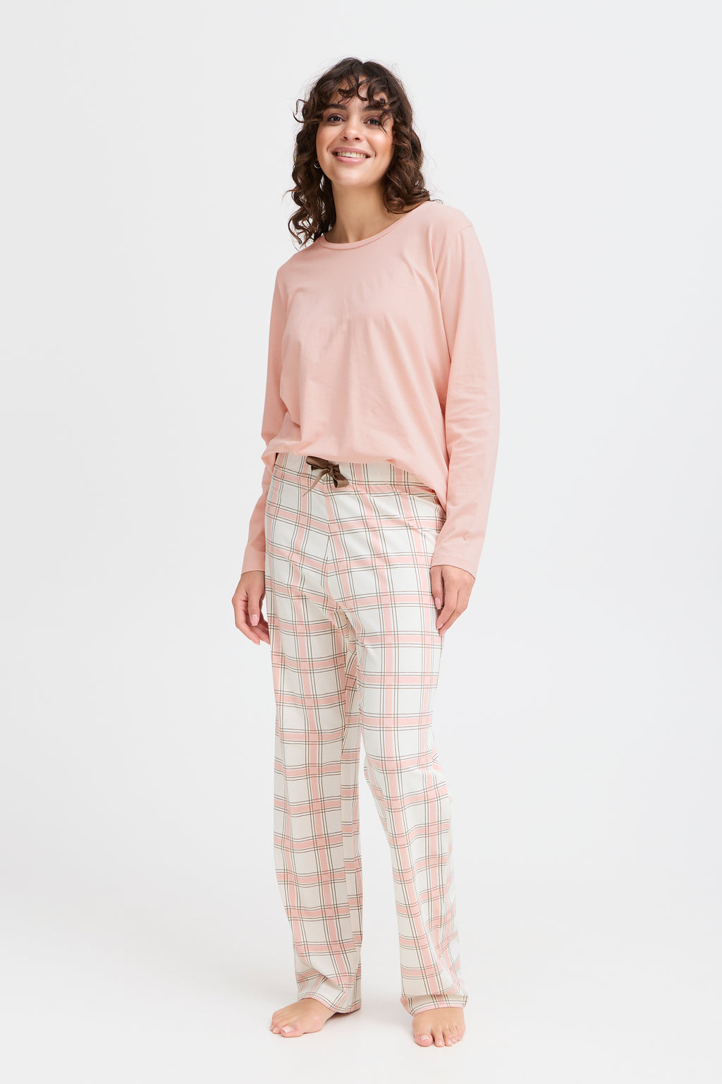 Fransa KAFI 1 Relax Sæt Bluse Buks Smoke Rosa