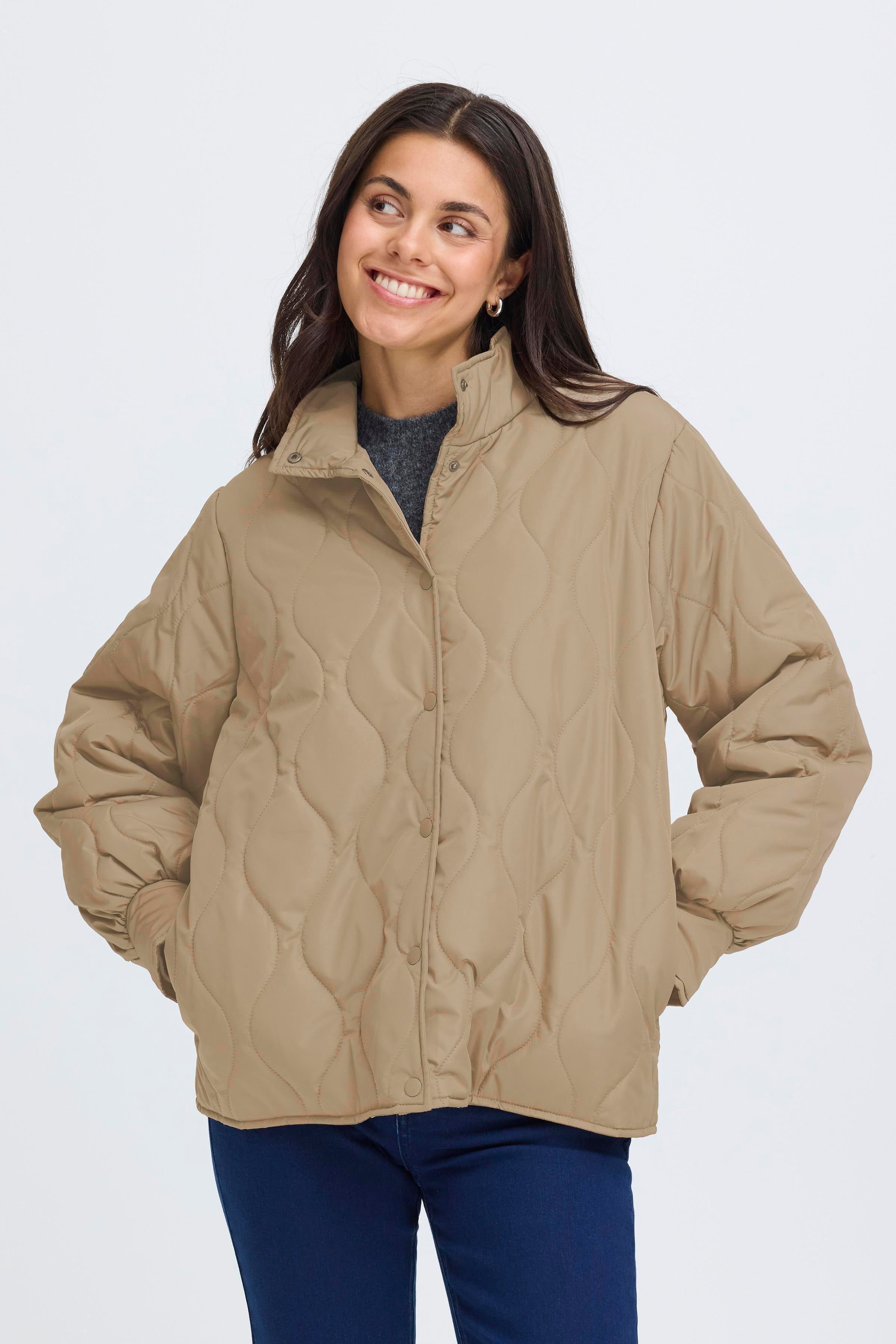 Fransa Egia Jakke 1 Desert Taupe Brun