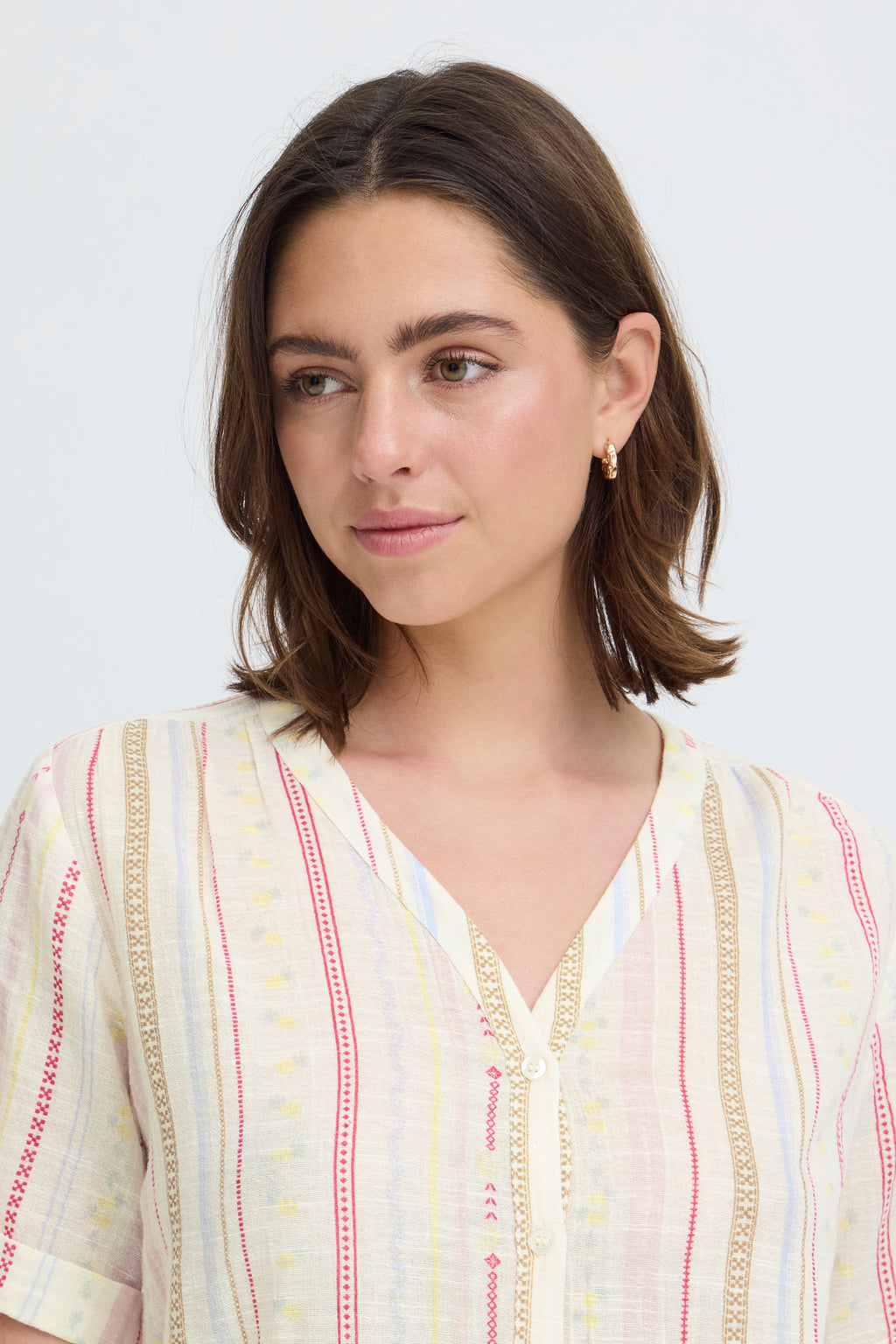 Fransa Bobbi Skjorte 1 Cream Hvid