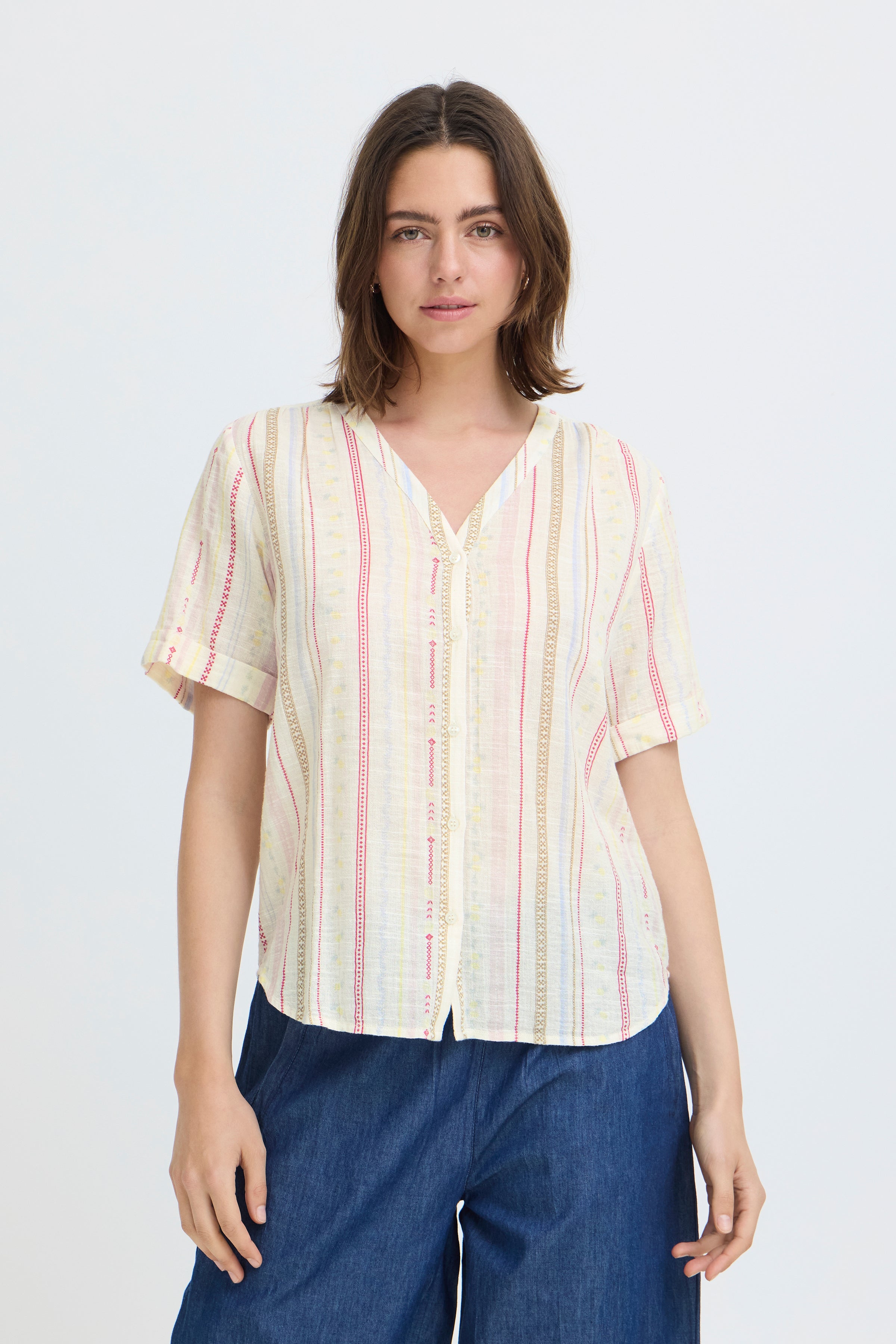 Fransa Bobbi Skjorte 1 Cream Hvid