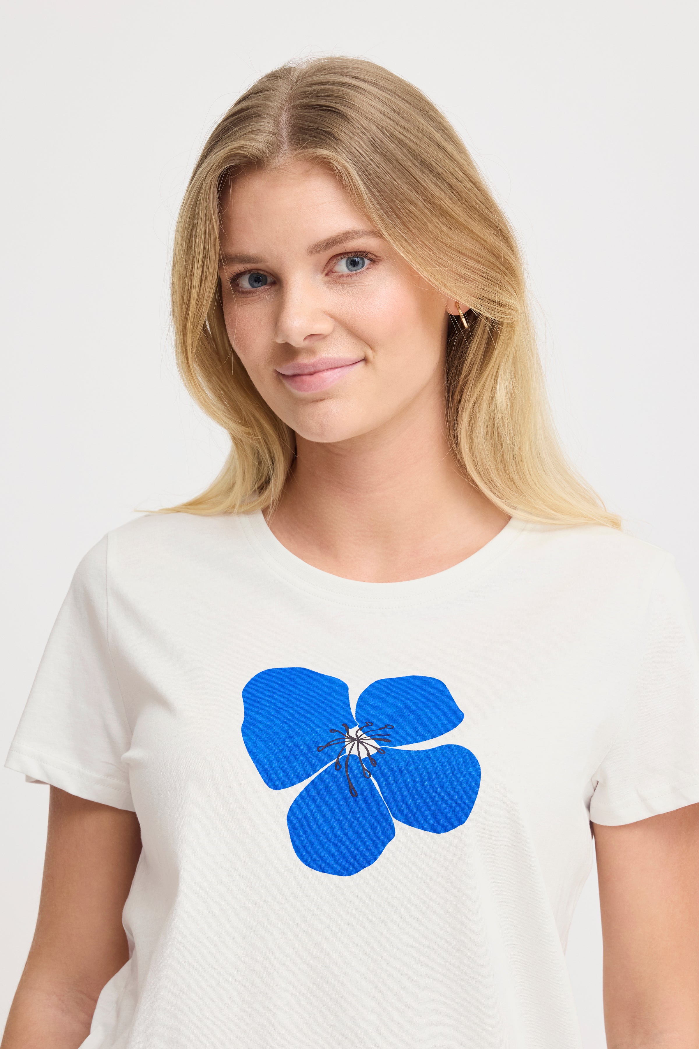 Fransa Mayra 1 T-shirt Lolite Blomst Blå