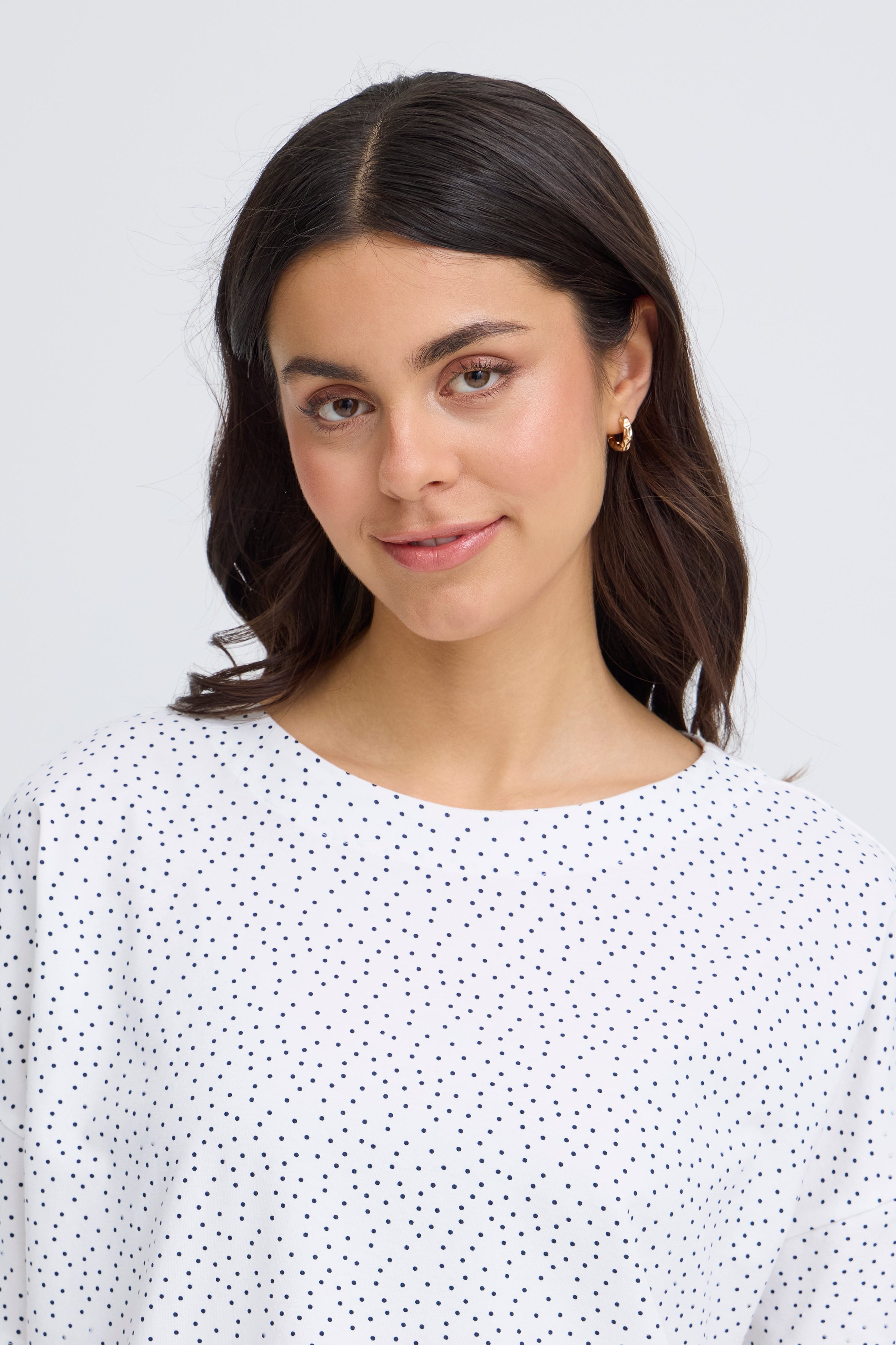 Fransa Siva T-shirt 7 Prikket Navy Blå