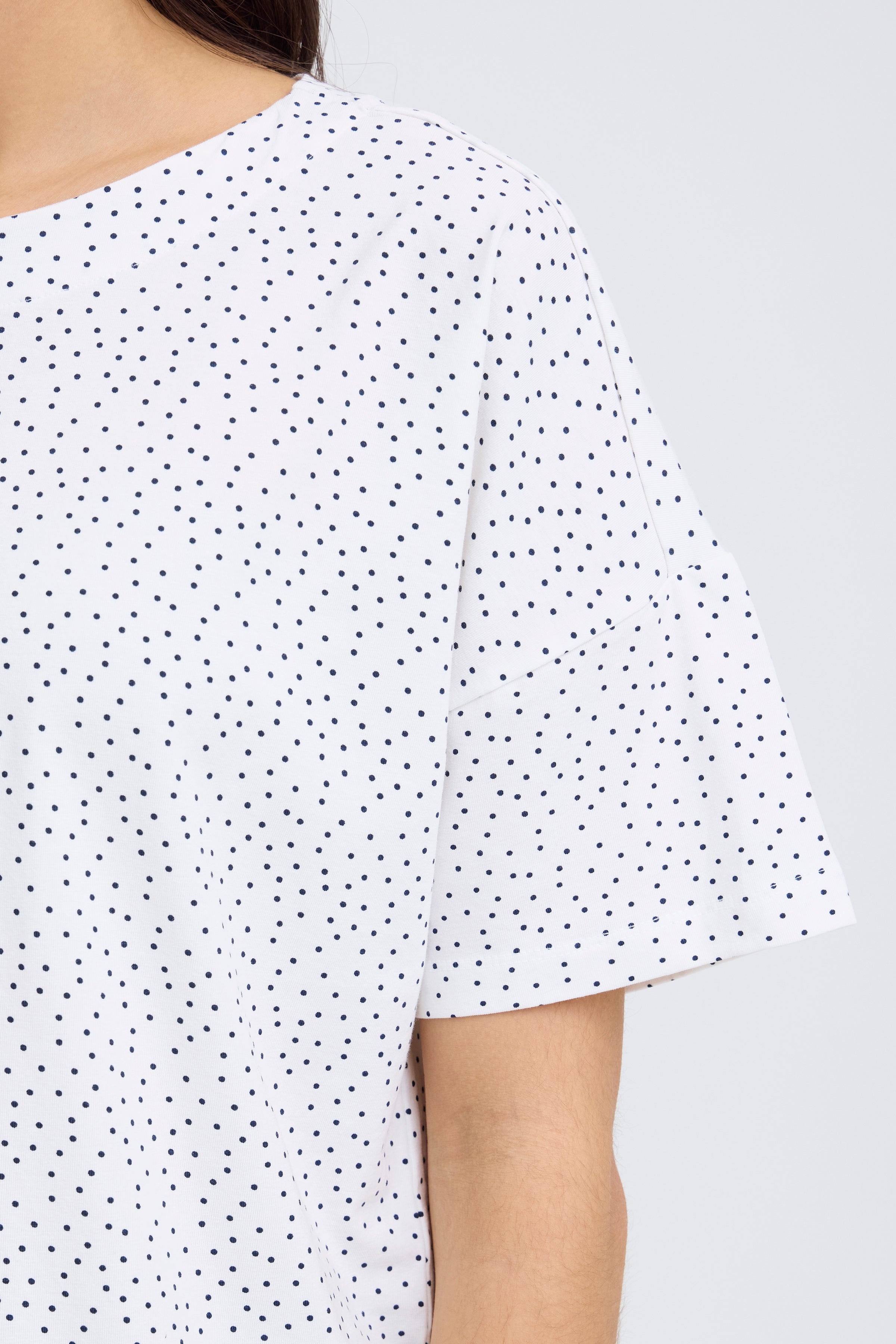 Fransa Siva T-shirt 7 Prikket Navy Blå