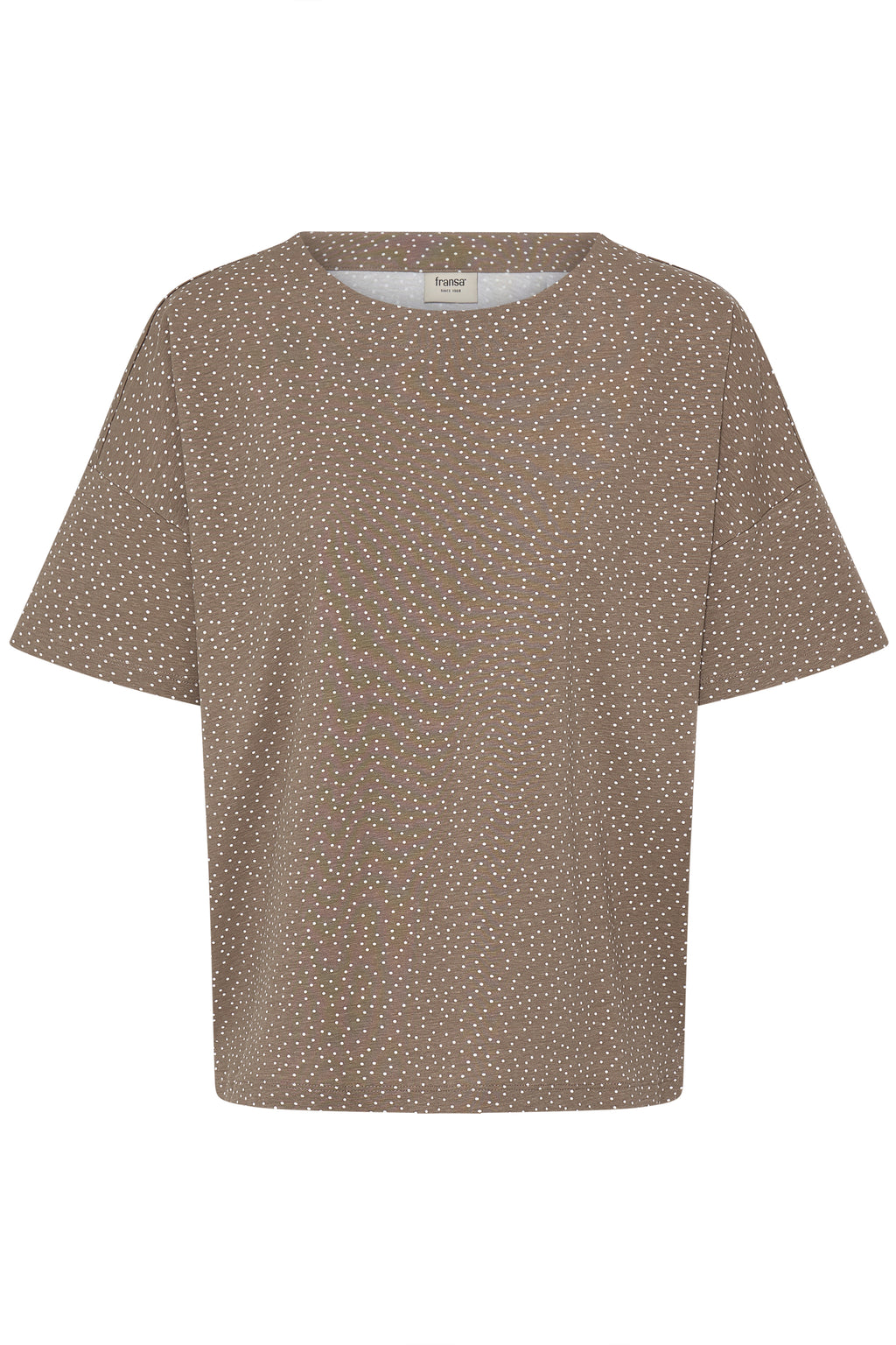 Fransa Siva T-shirt 7 Prikket Brun Hvid
