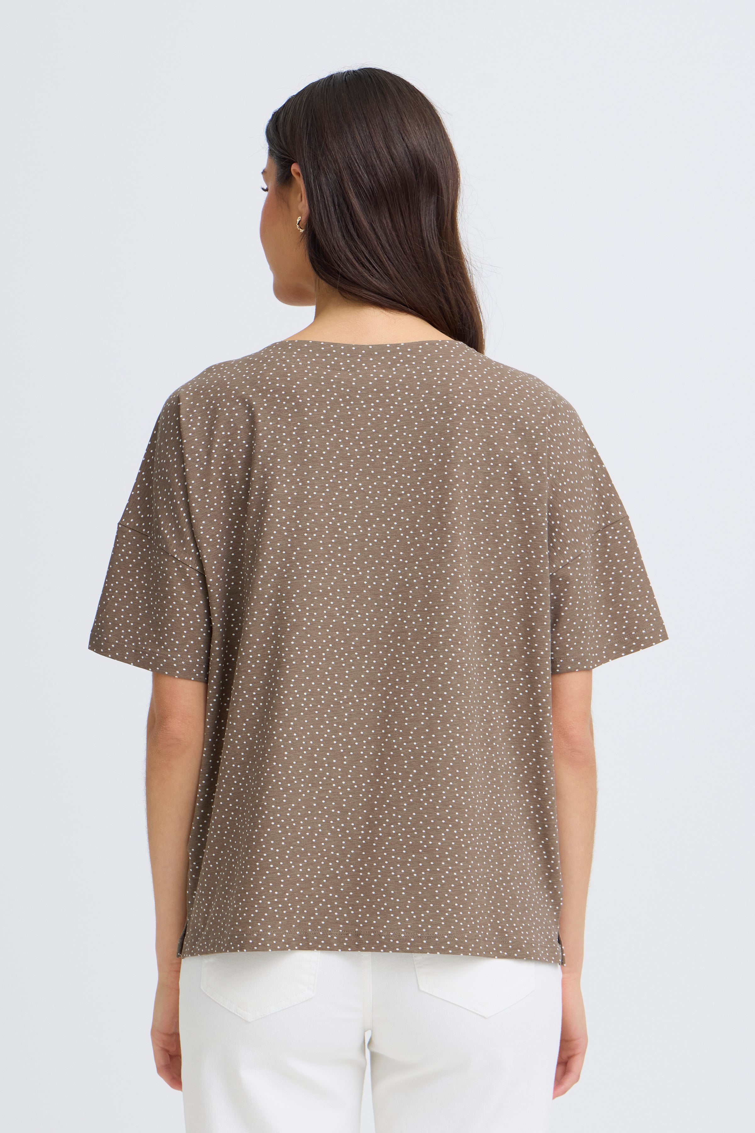 Fransa Siva T-shirt 7 Prikket Brun Hvid