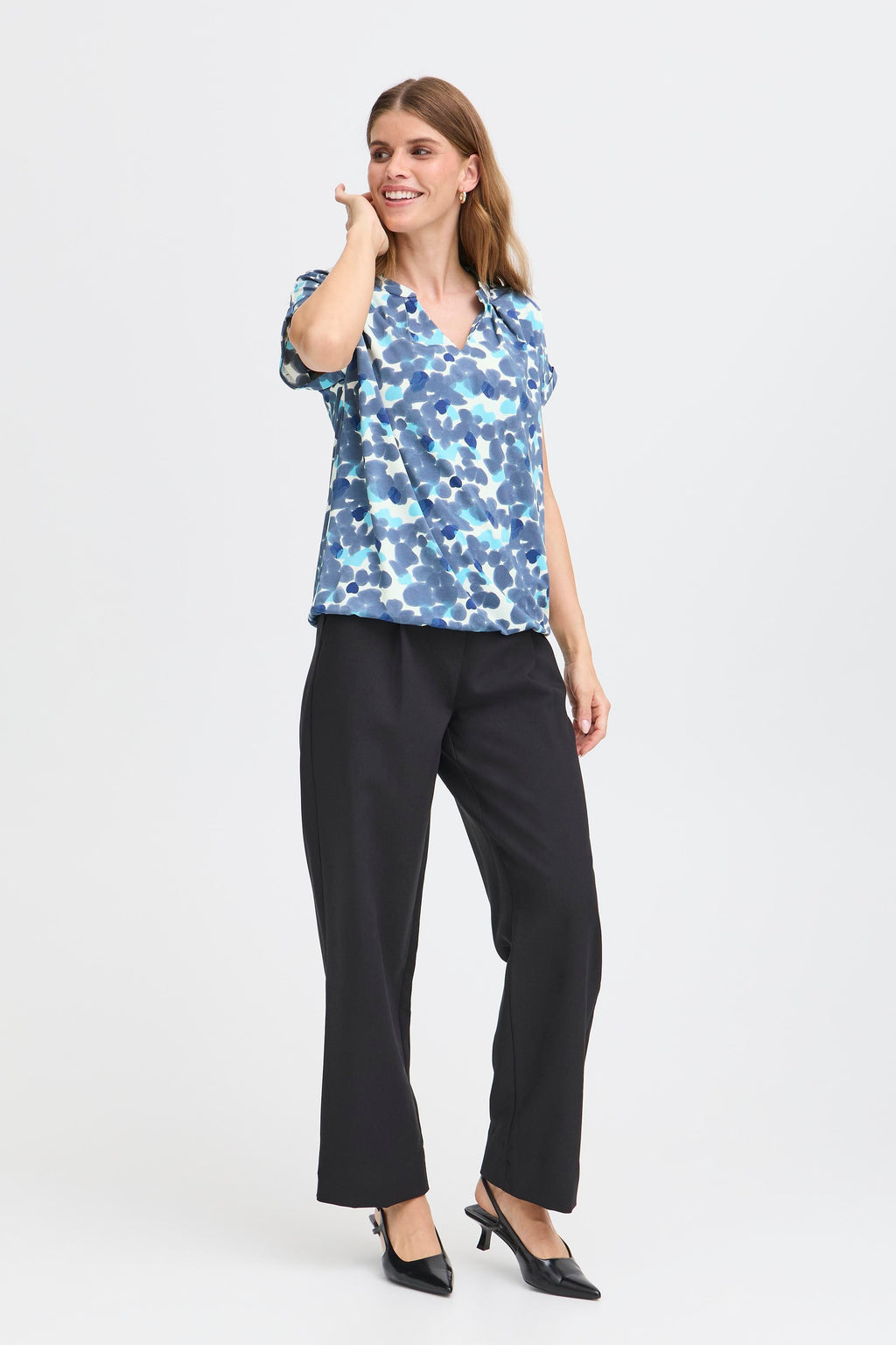 Fransa Seen 6 T-shirt Bering Sea Art Blå