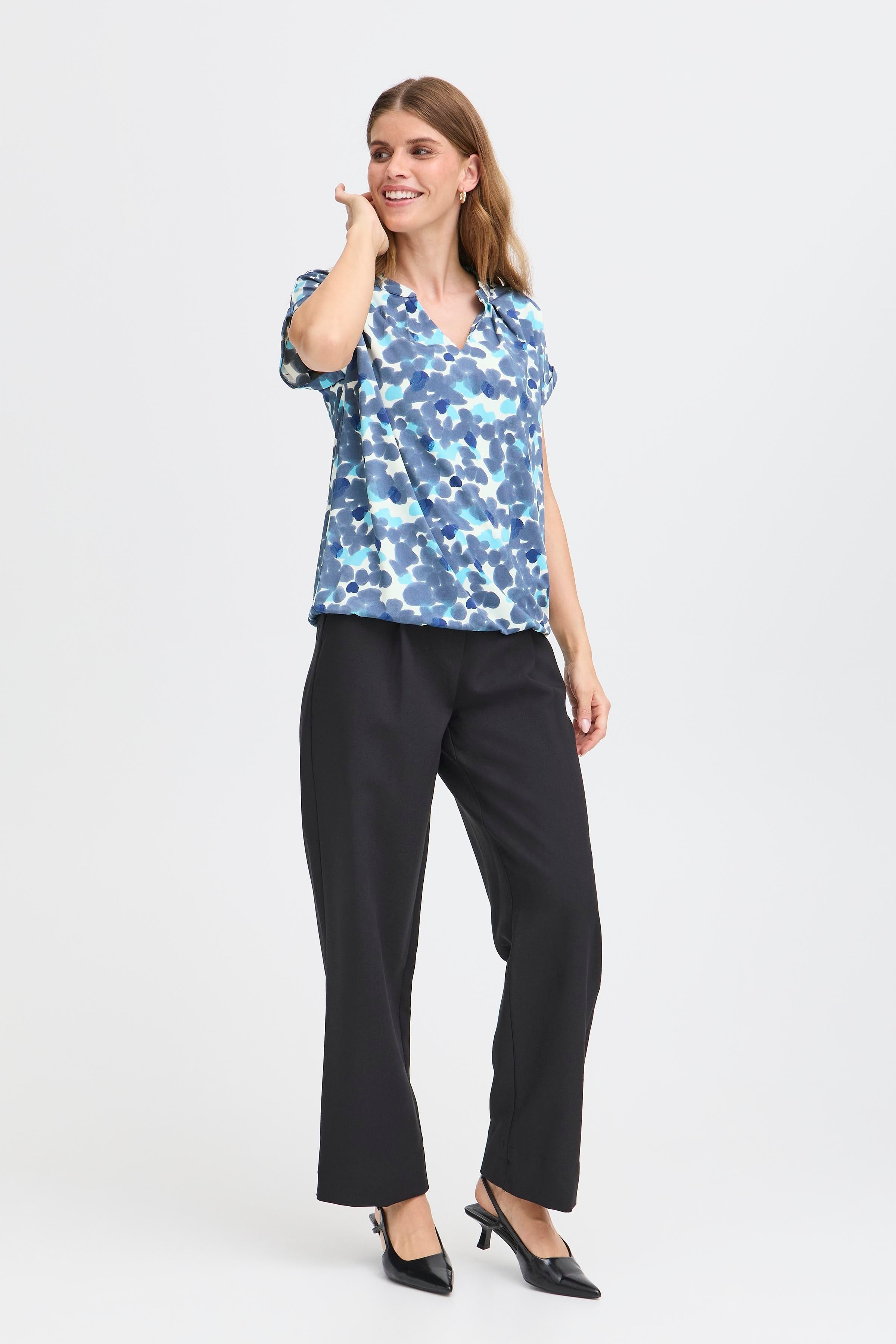 Fransa Seen 6 T-shirt Bering Sea Art Blå