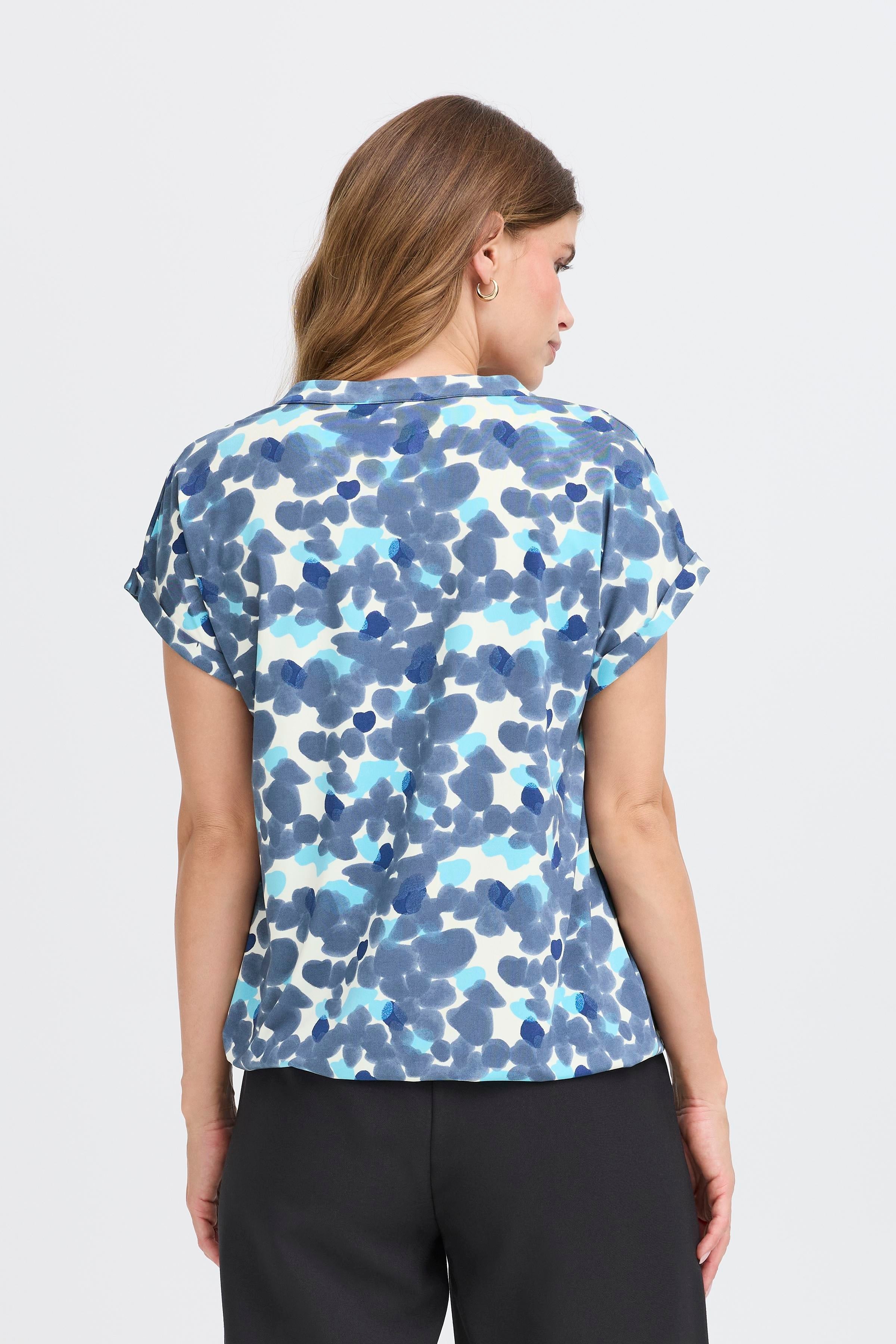 Fransa Seen 6 T-shirt Bering Sea Art Blå