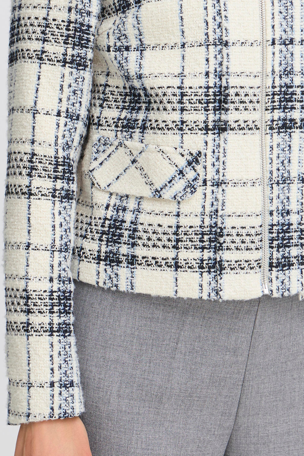 Fransa Amaya 1 Jakke Bering Sea Art Creme Sort Blå