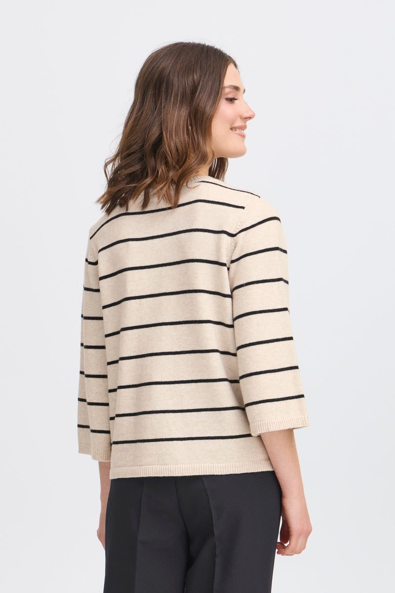 Fransa Bitte Cardigan 2 Limestone Mix Hvid