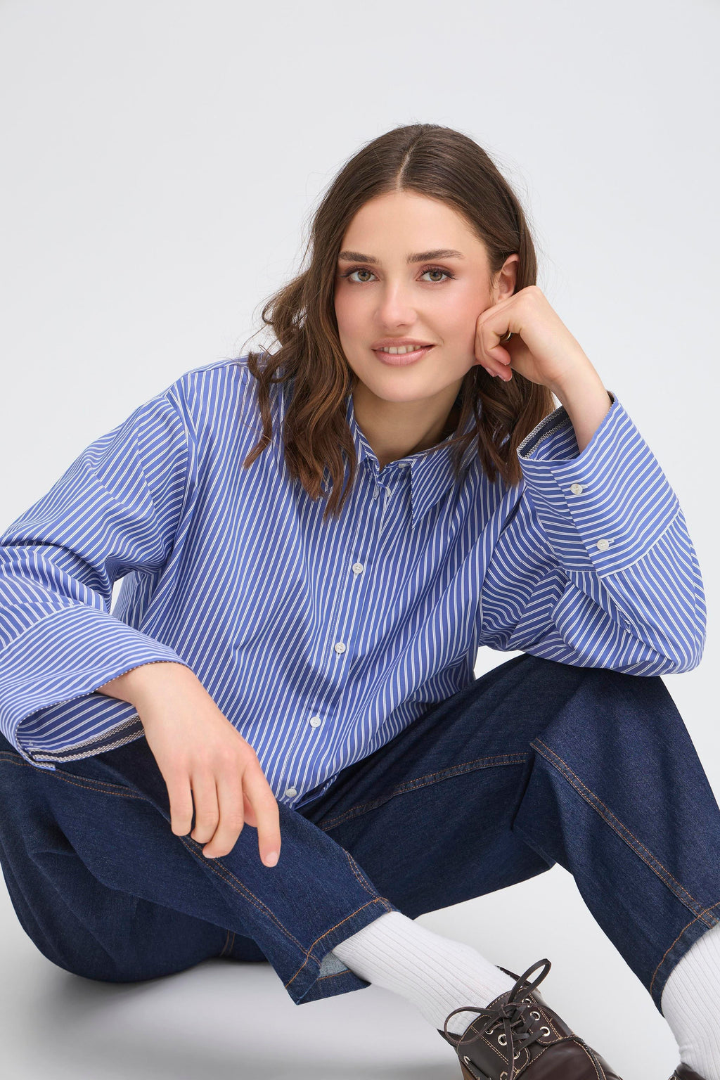 Fransa Fina 1 Skjorte Night Sky Blå