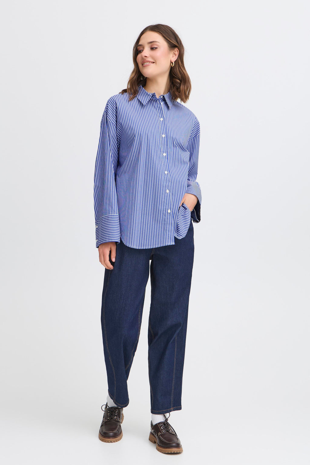 Fransa Fina 1 Skjorte Night Sky Blå