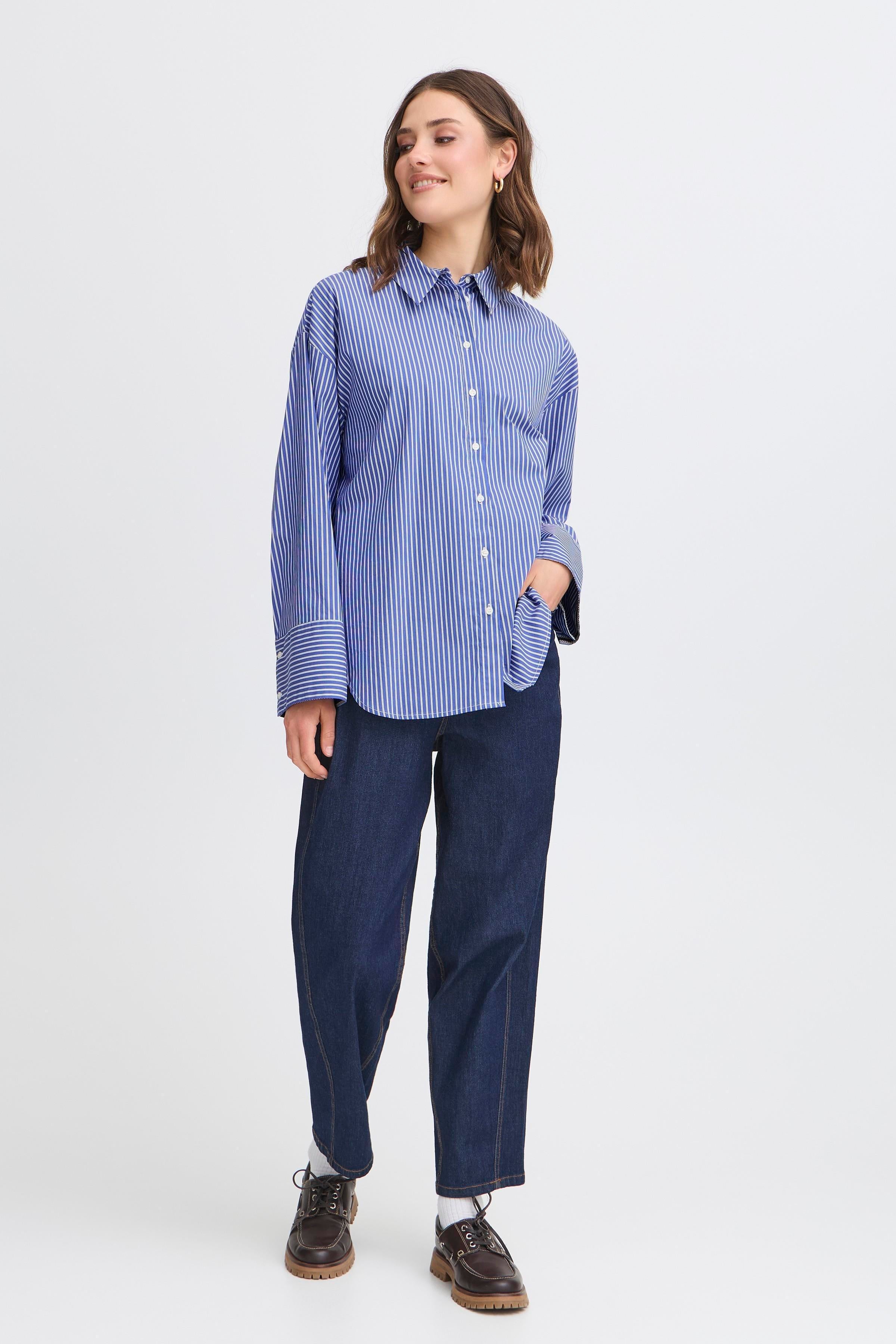 Fransa Fina 1 Skjorte Night Sky Blå