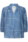 Fransa Daphne 1 Bluse Bering Sea Art Blå