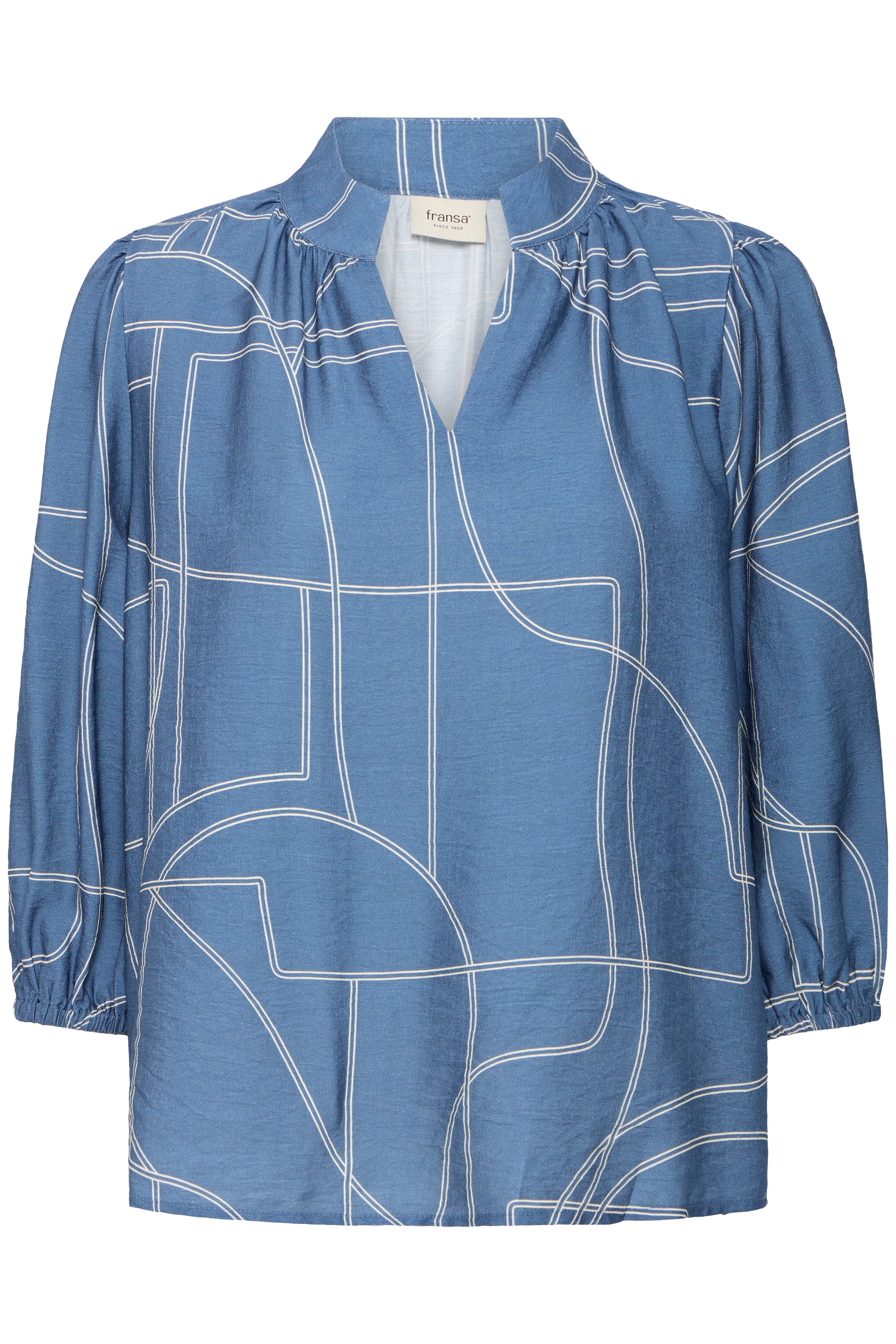 Fransa Daphne 1 Bluse Bering Sea Art Blå