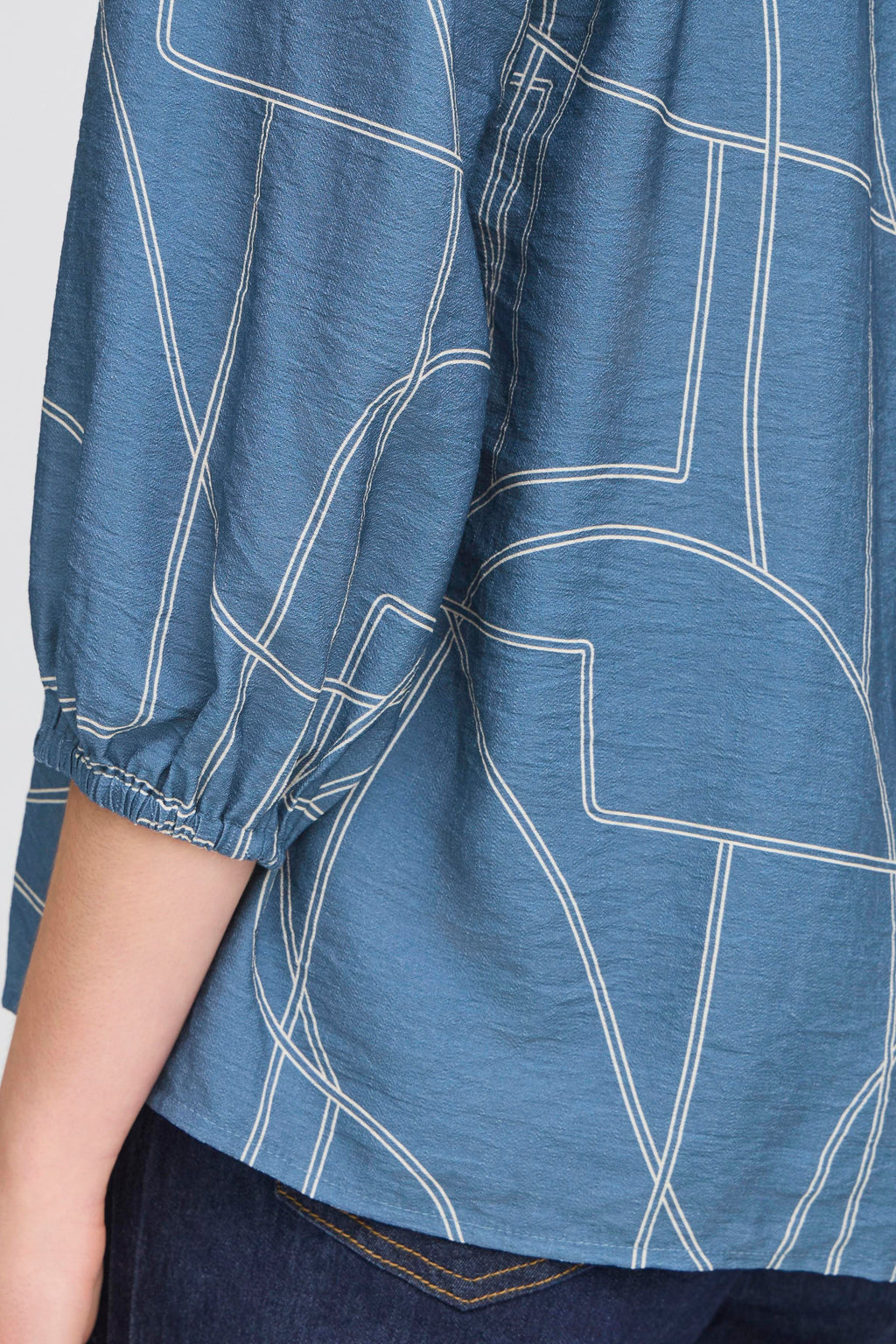 Fransa Daphne 1 Bluse Bering Sea Art Blå