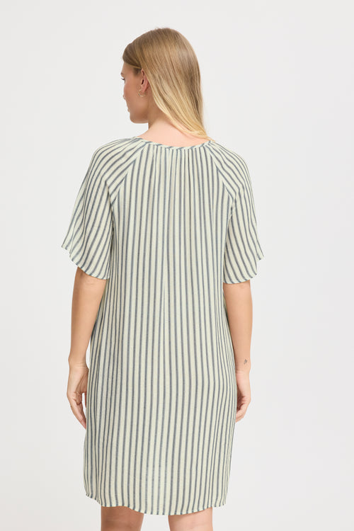 Fransa Alyssa 1 Kjole Navy Striber Creme