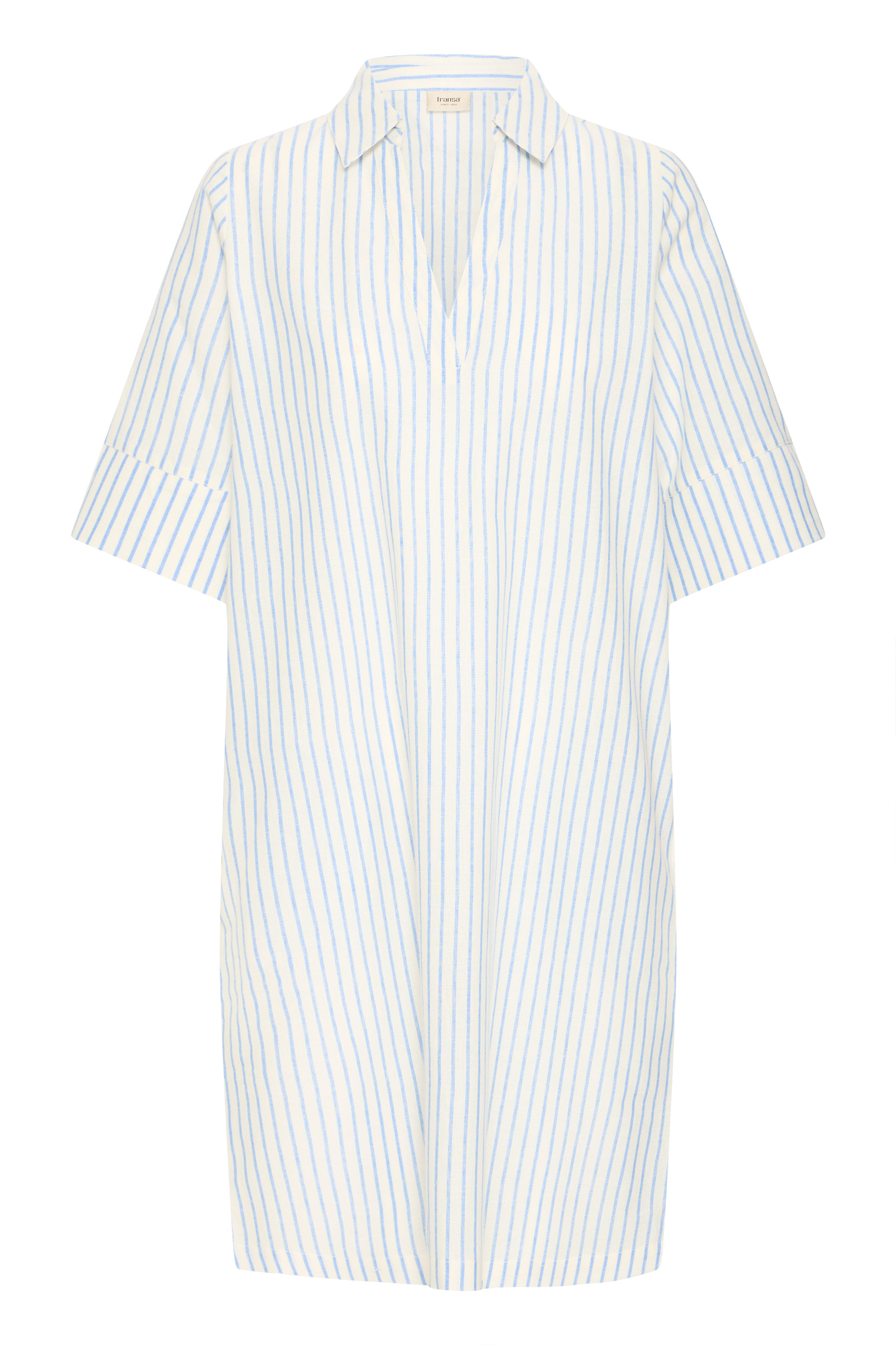 Fransa Bonnie Kjole 1 Stribet Cashmere Blå