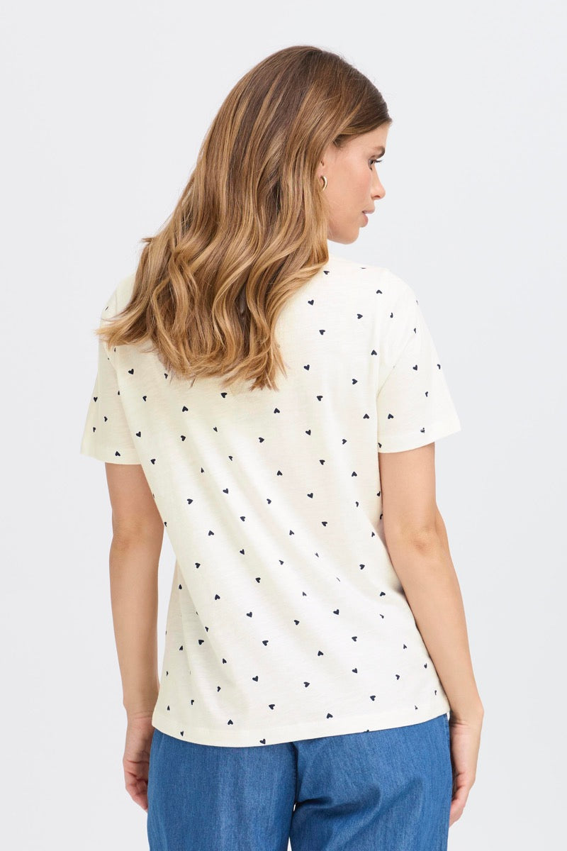 Fransa Hazilia T-shirt 1 Hjerter Blanc De Blanc Hvid